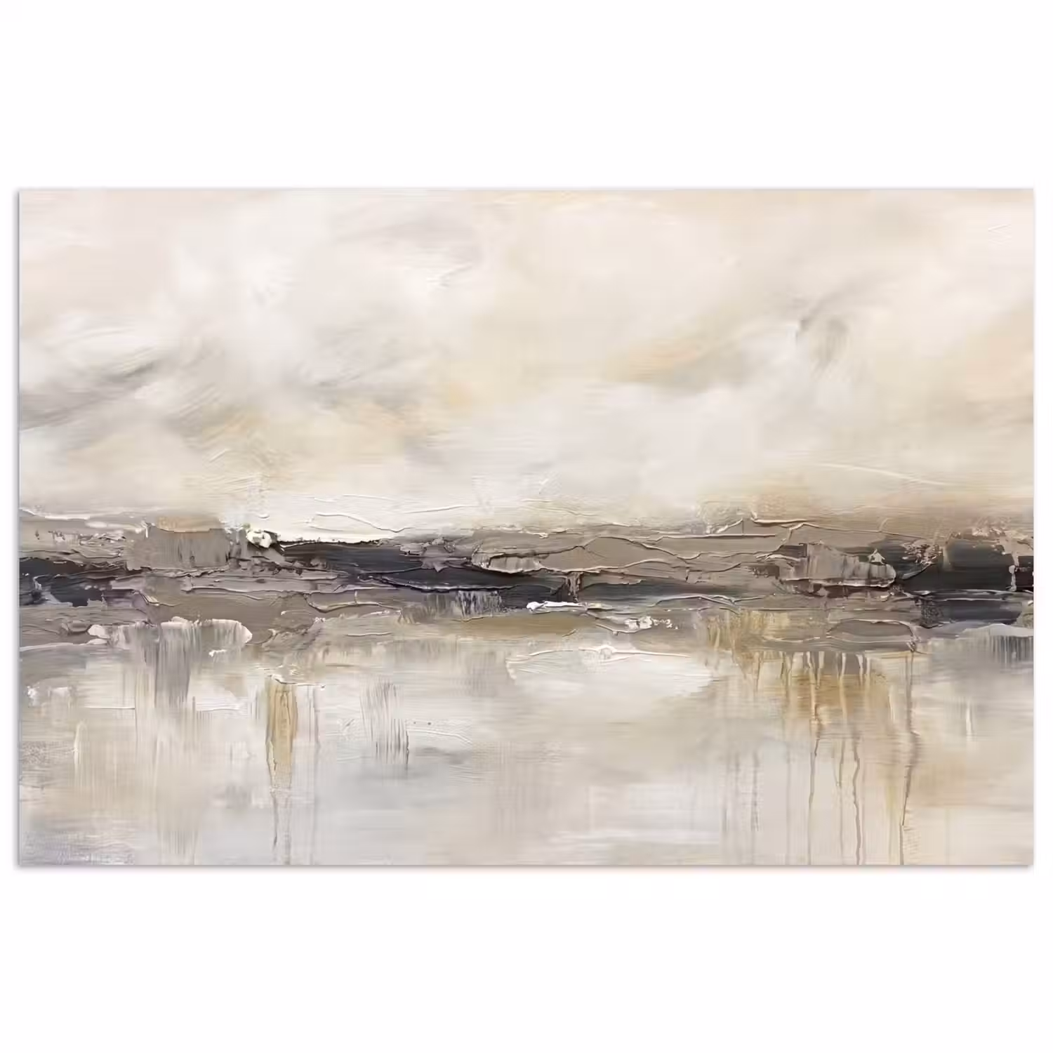 Landschap - Horizon - Natuur - Abstract - Neutraal poster papier klein -3d