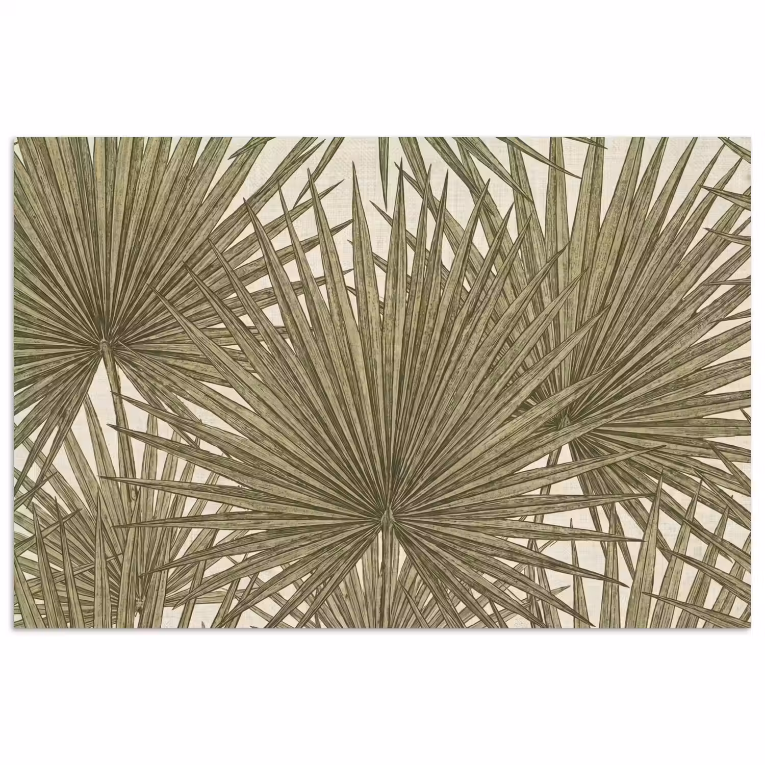 Blad - Tropisch - Patroon - Natuur - Groen poster papier klein -3d