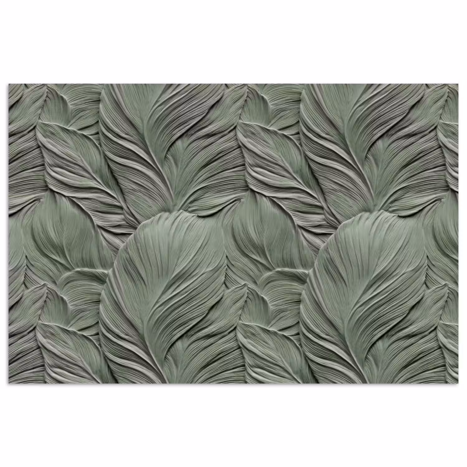 Bladeren - Textuur - Groen poster papier klein 62 -3d