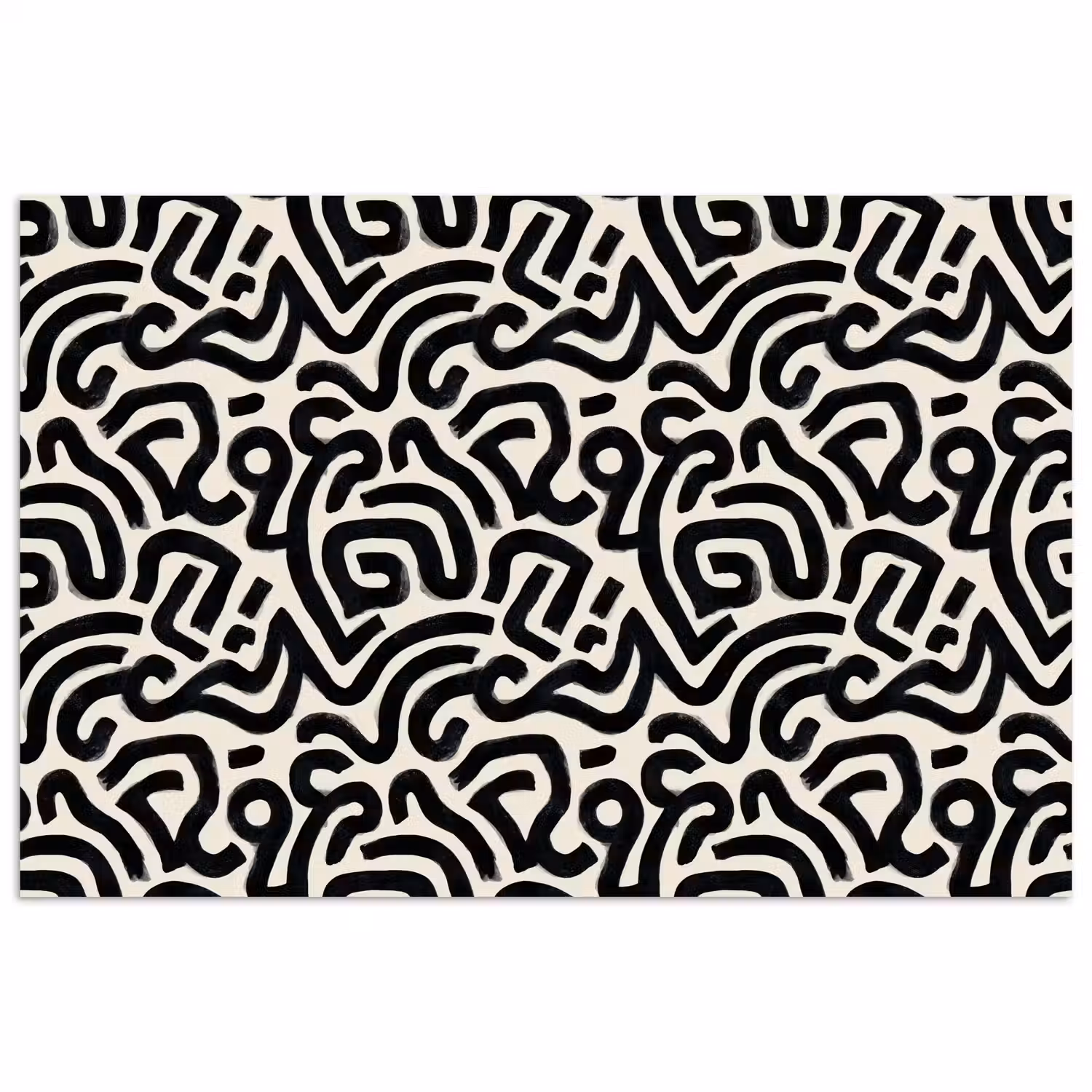 Modern - Abstract - Zwart poster papier klein 62 -3d