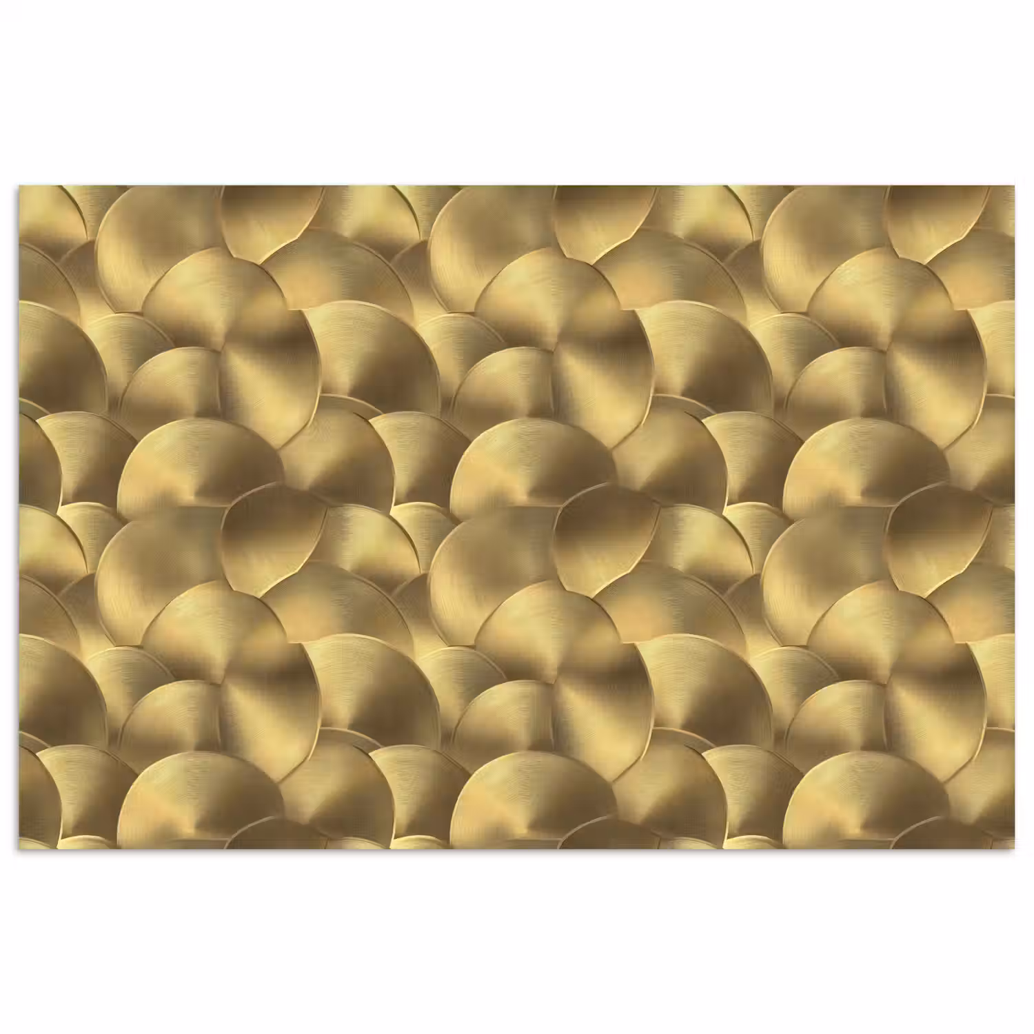 Modern - Cirkel - Goud poster papier klein 62 -3d