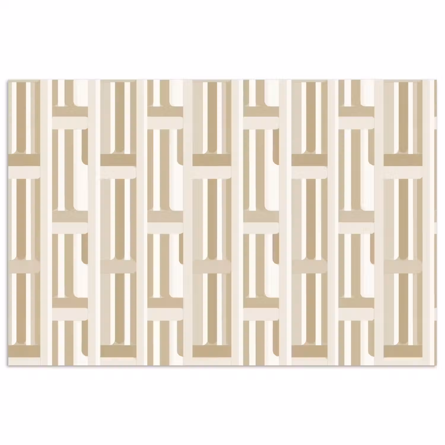 Modern - Geometrisch - Beige poster papier klein 62 -3d