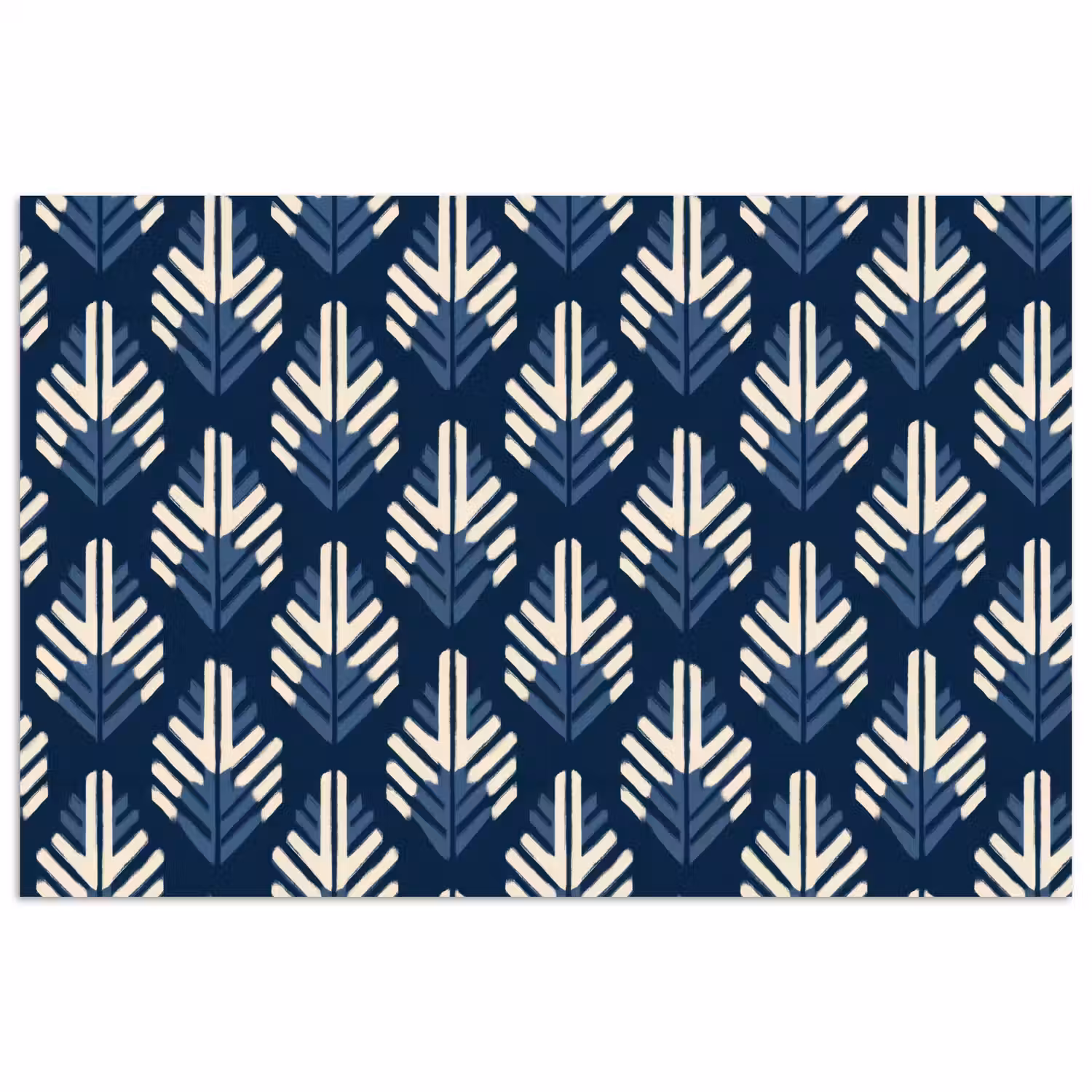 Modern - Patroon - Blauw poster papier klein 62 -3d