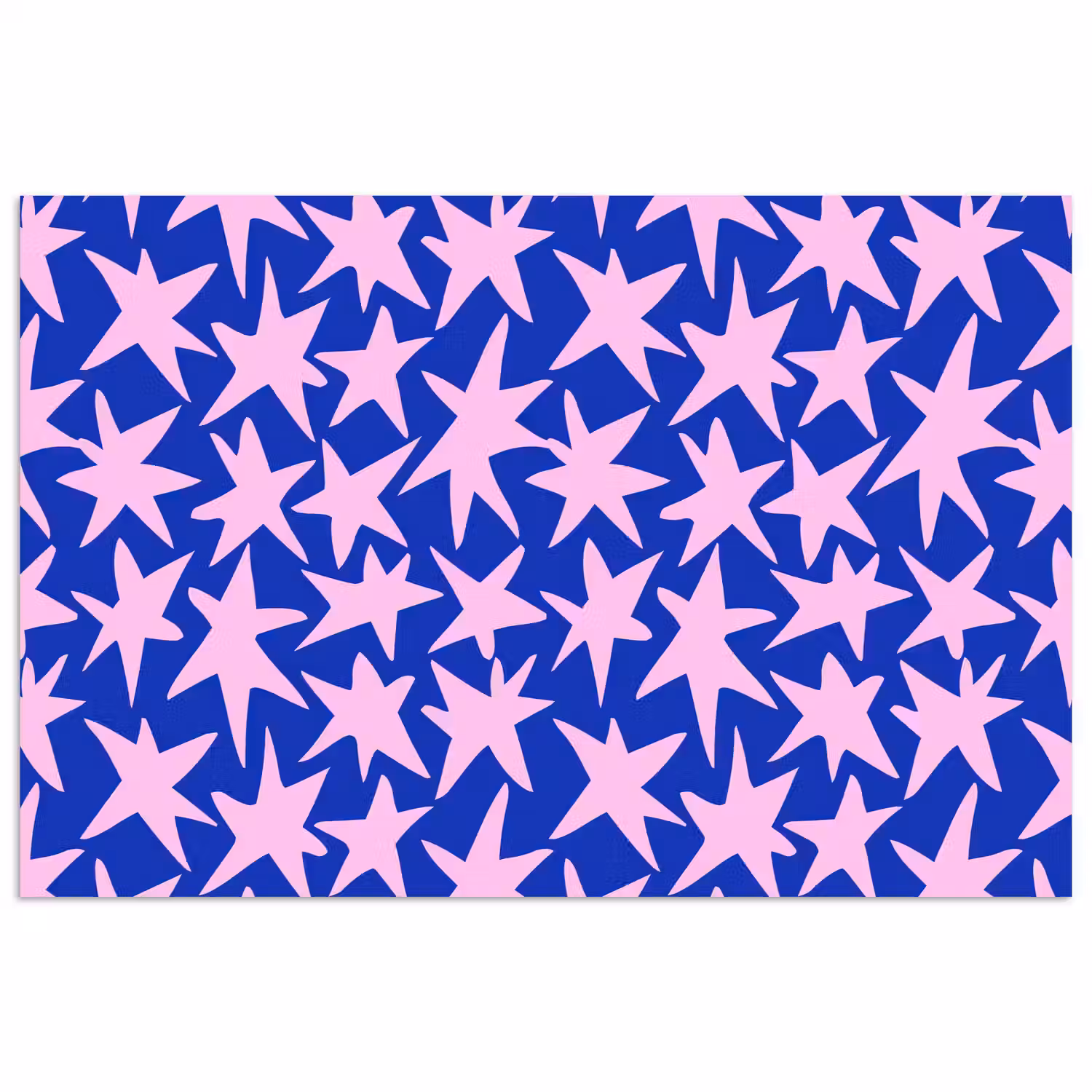 Modern - Sterren - Blauw poster papier klein 62 -3d