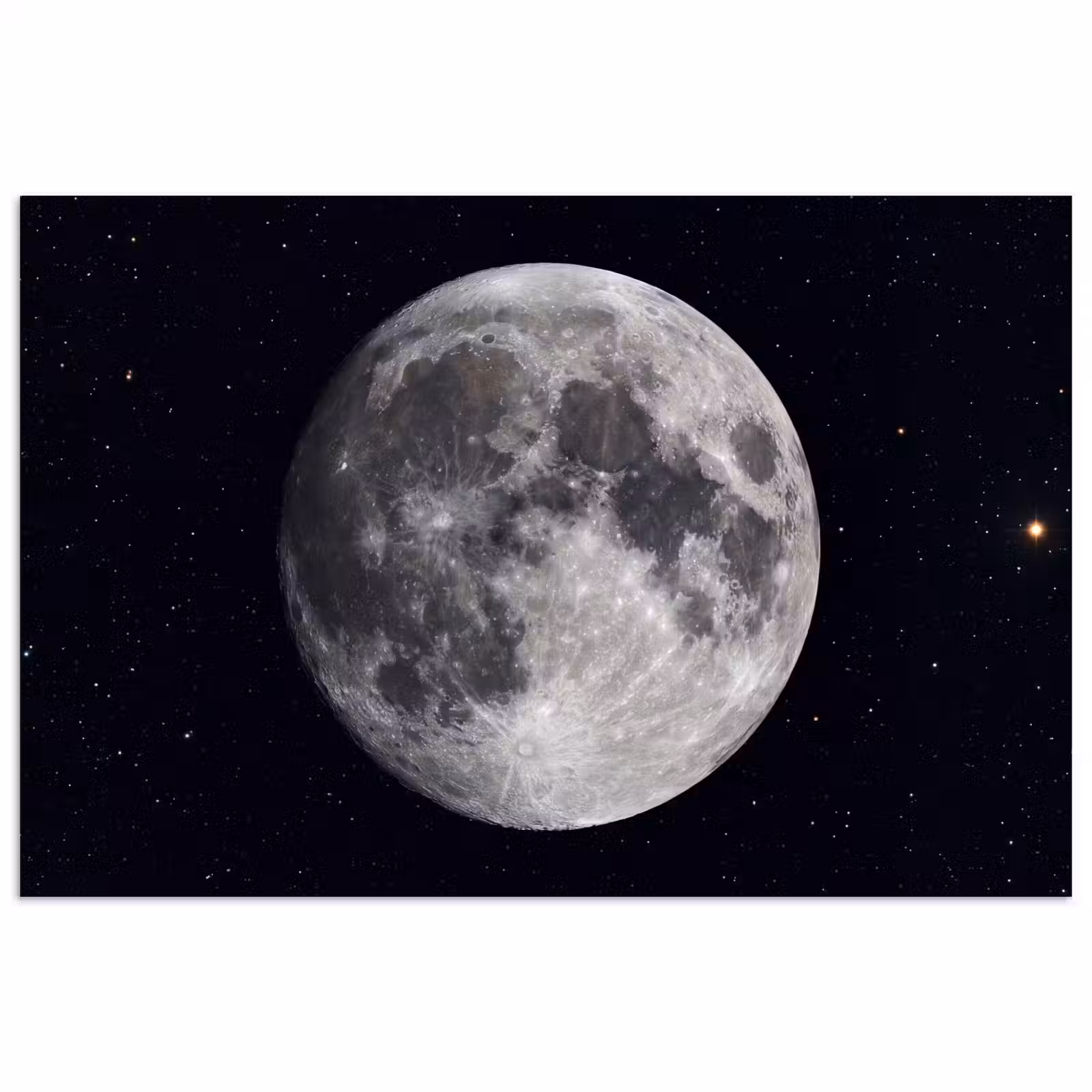 Poster - Moon - Stars - Space - Maan - Sterren - Ruimte poster papier klein