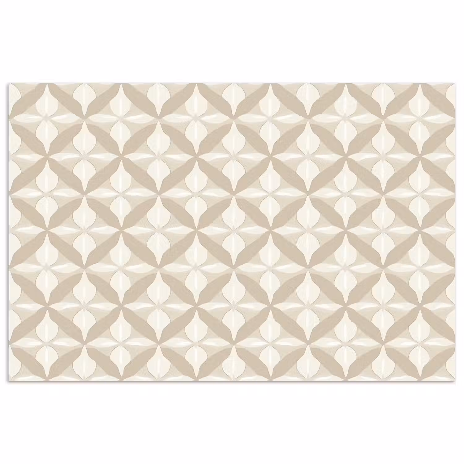Patroon - Klassiek - Beige poster papier klein 62 -3d