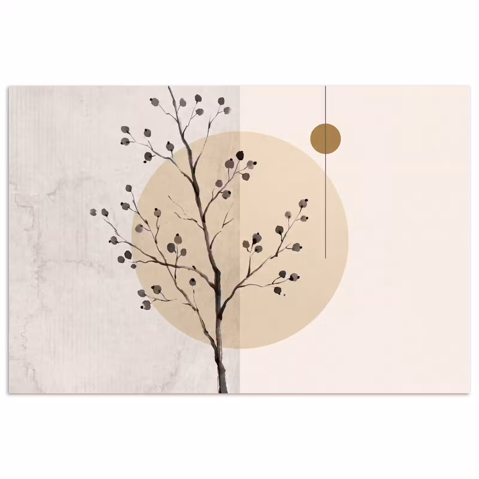 Poster - Plant - Abstract - Beige - Plant - Abstract - Beige poster papier klein
