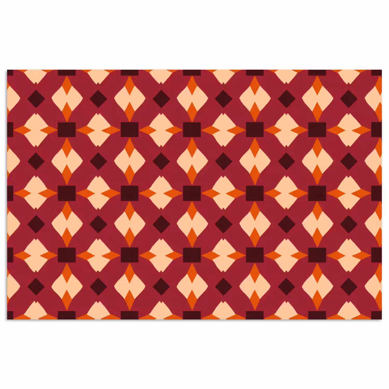 Retro - Patroon - Kleurrijk poster papier klein 62 -3d