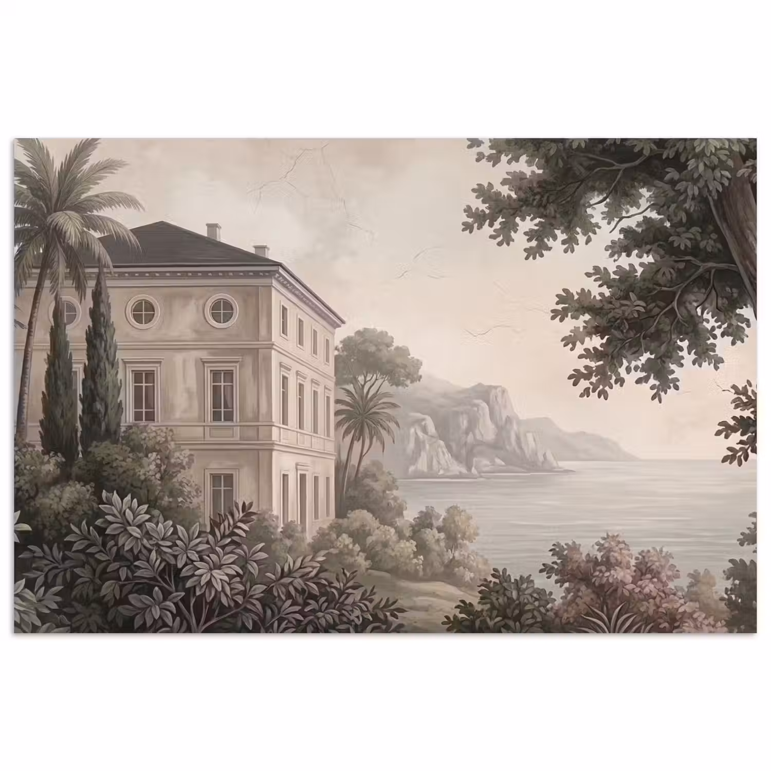 Zee - Villa - Beige poster papier klein -3d