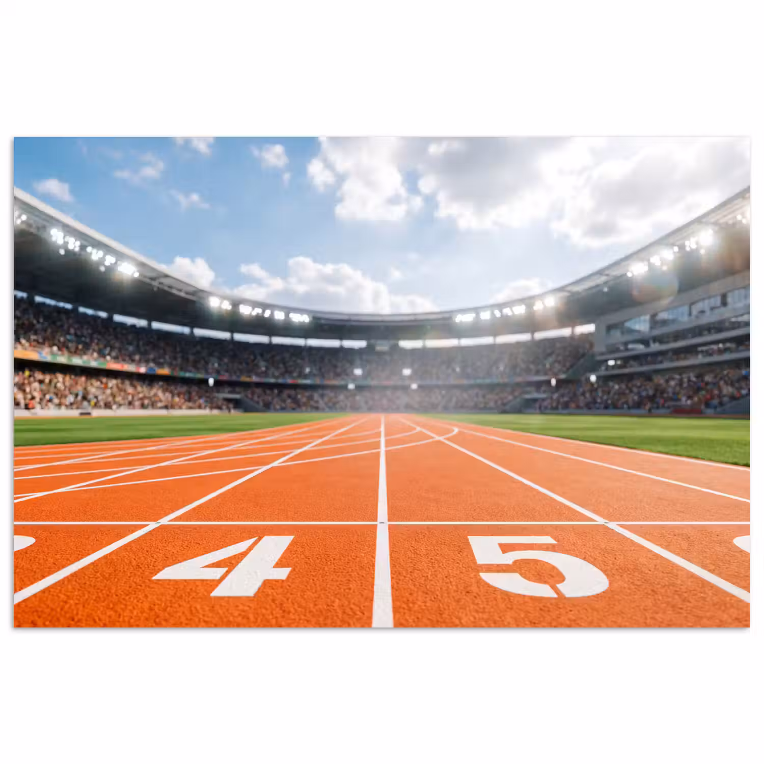 Sintelbaan - Stadion - Sport -Oranje poster papier klein -3d