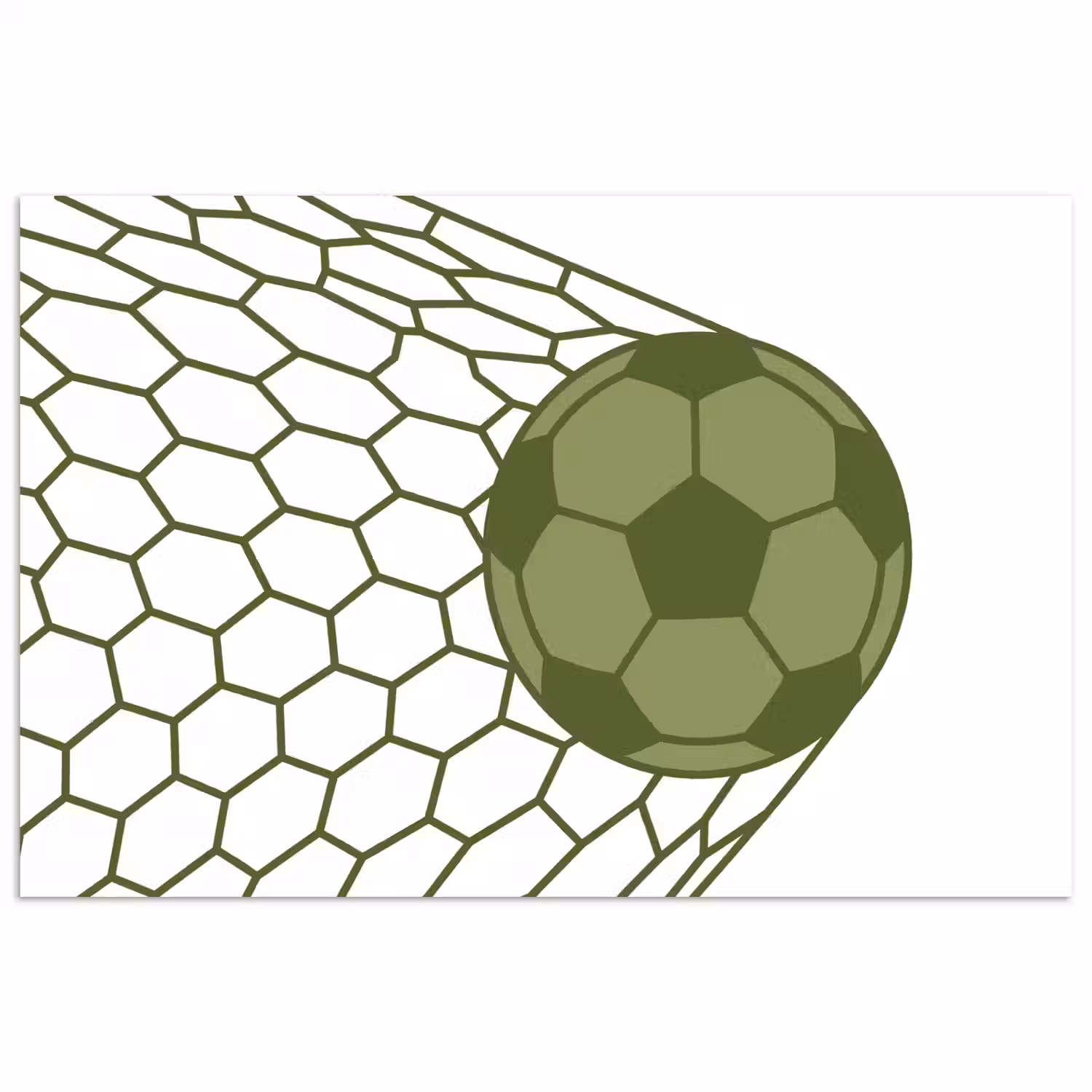 Voetbal - Goal - Sport - Groen poster papier klein -3d