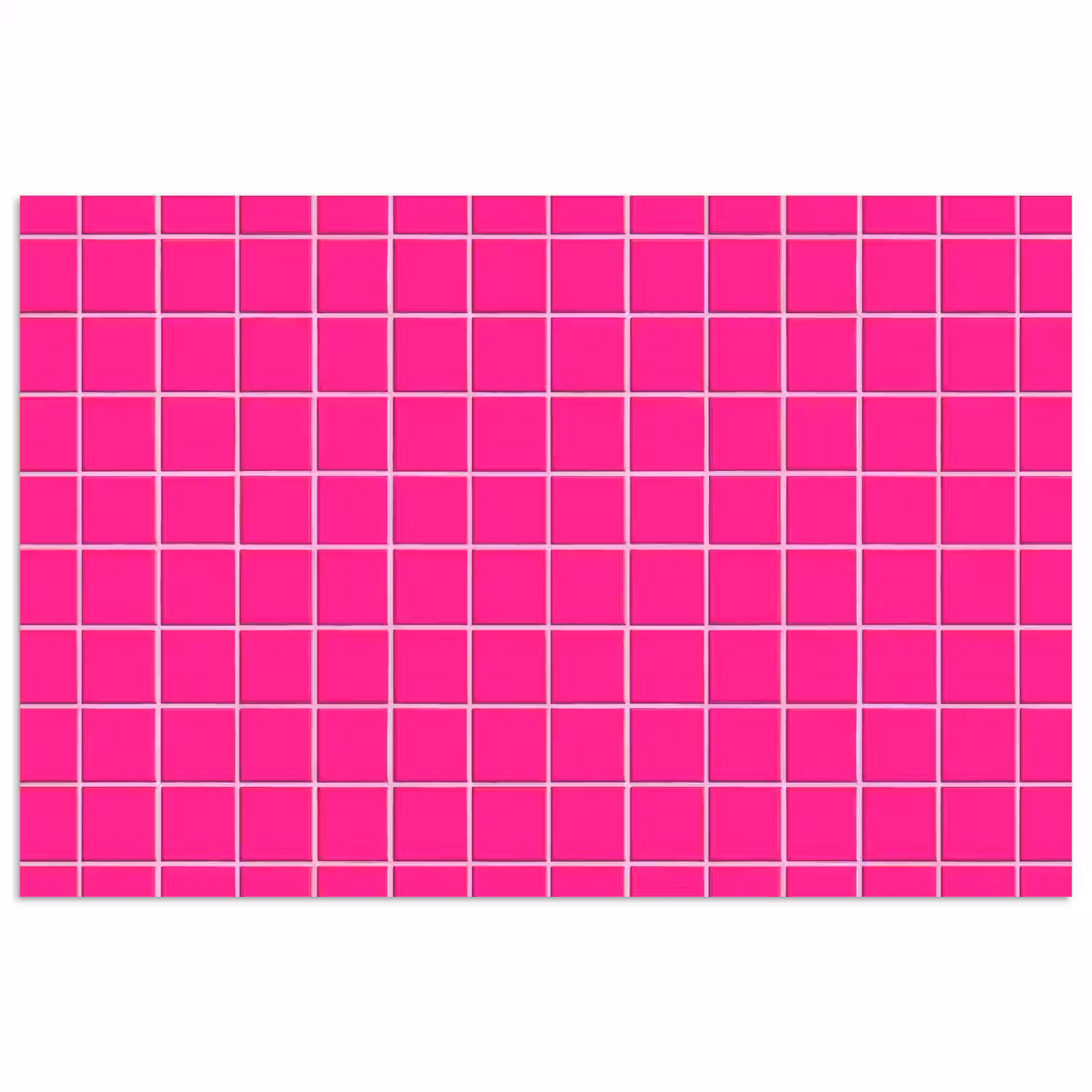 Tegels - Vierkant - Fuchsia poster papier klein 62 -3d
