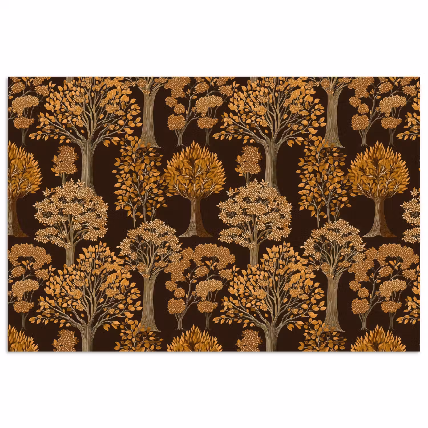 Bomen - Patroon - Bruin poster papier klein 62 -3d
