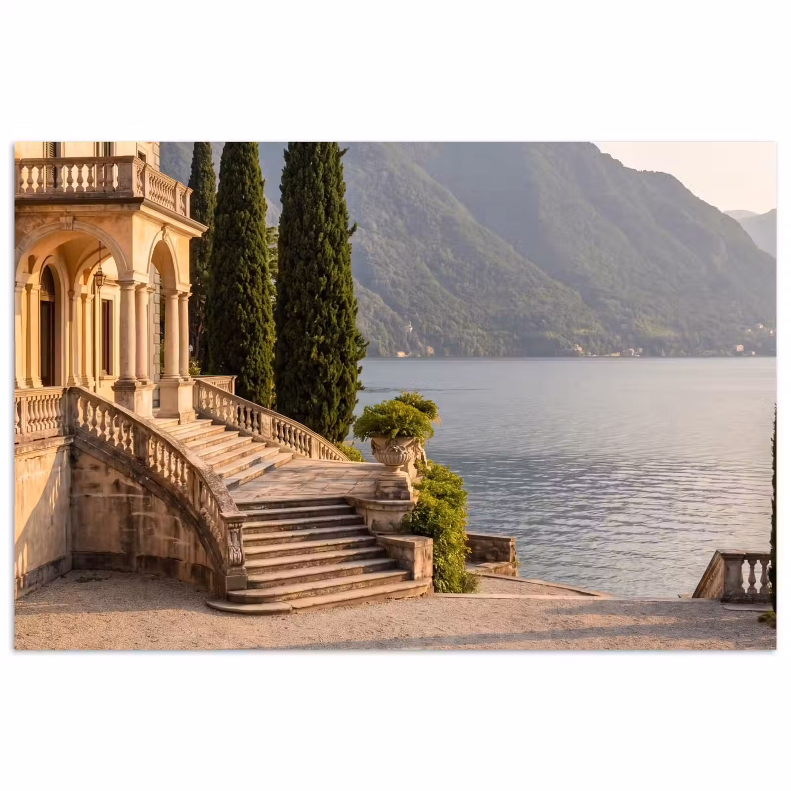 Poster - Villa - Water - Stairs - Villa - water -trappen poster papier klein