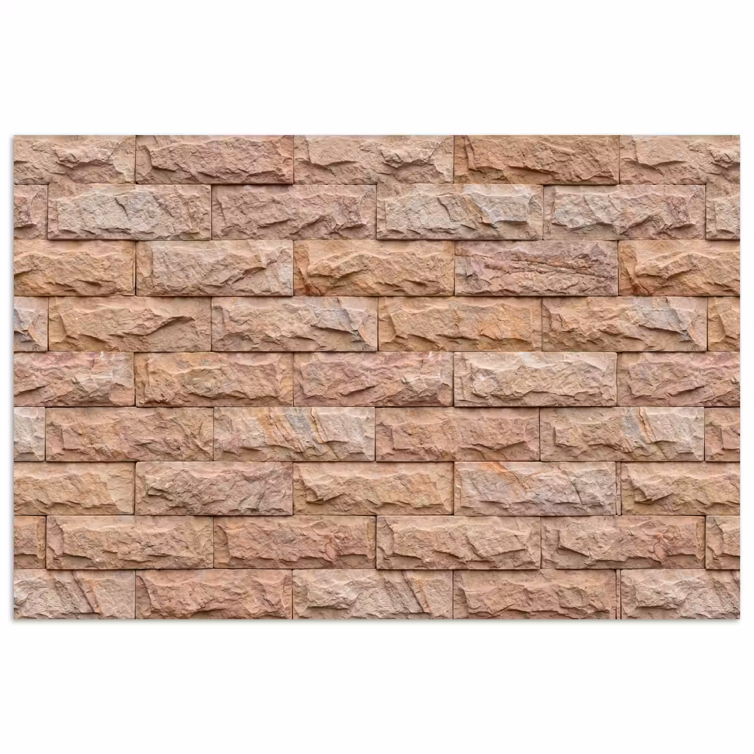 Muur - Steen - Ruw - Textuur - Beige poster papier klein -3d