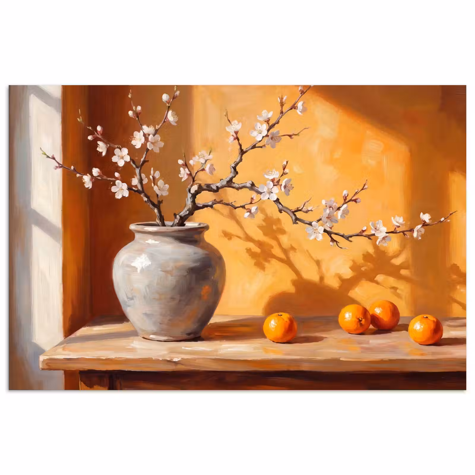 Poster - White Flowers - Still Life - Witte bloemen - Stilleven poster papier klein