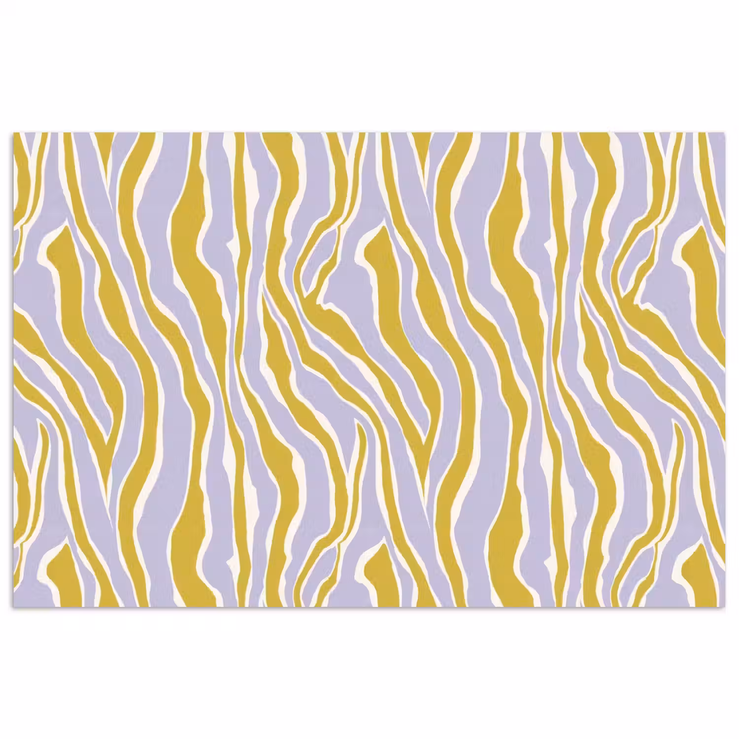 Zebra - Modern - Meerkleurig poster papier klein 62 -3d