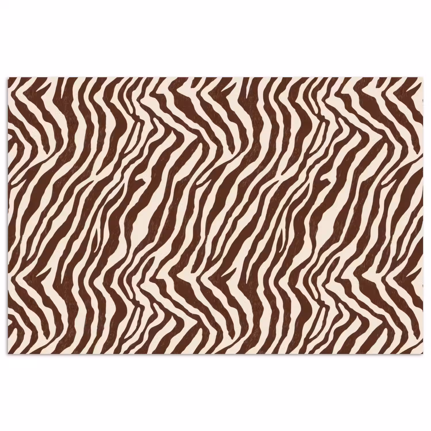 Zebra - Patroon - Zwart - Wit poster papier klein 62 -3d