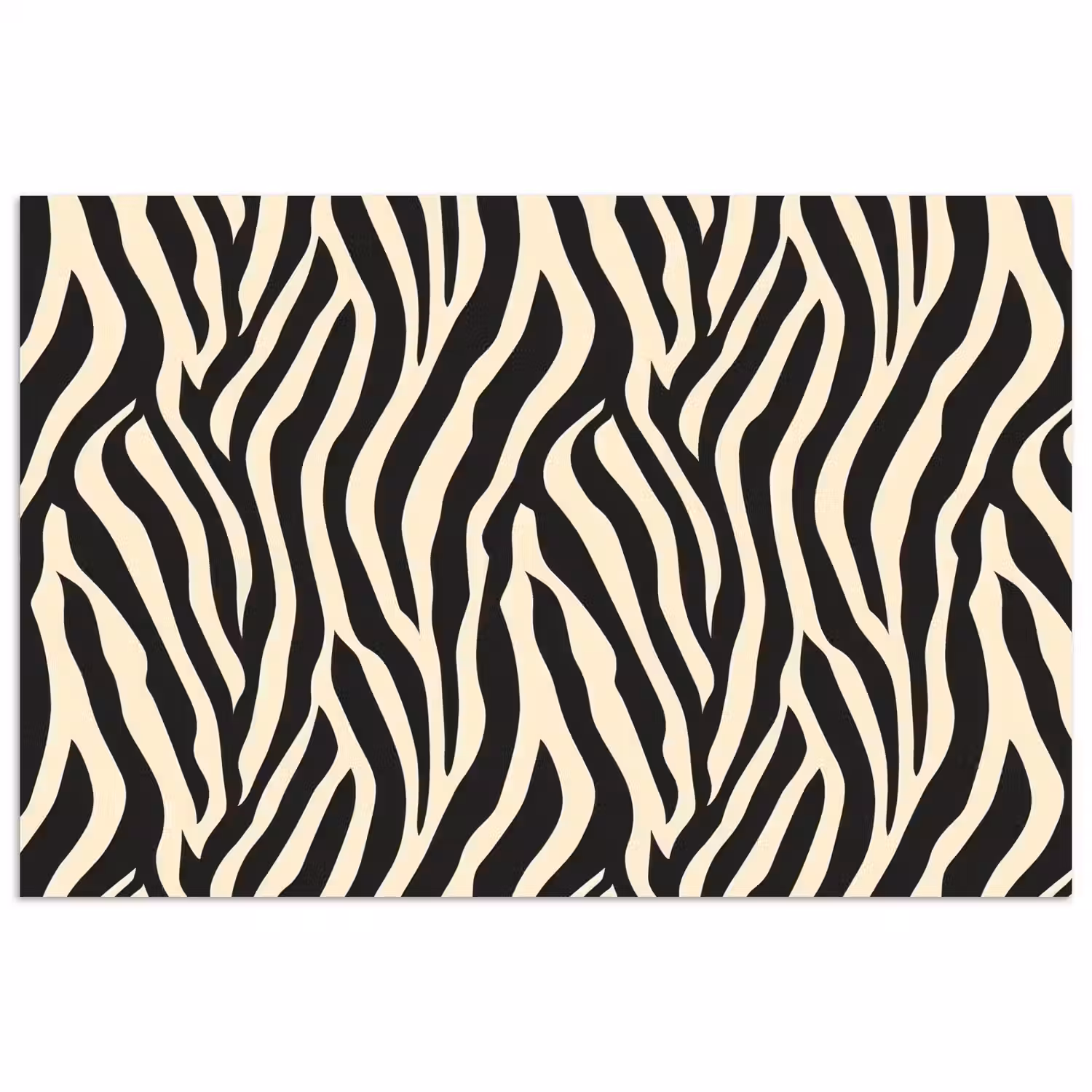 Zebra - Print - Klassiek - Zwart poster papier klein 62 -3d