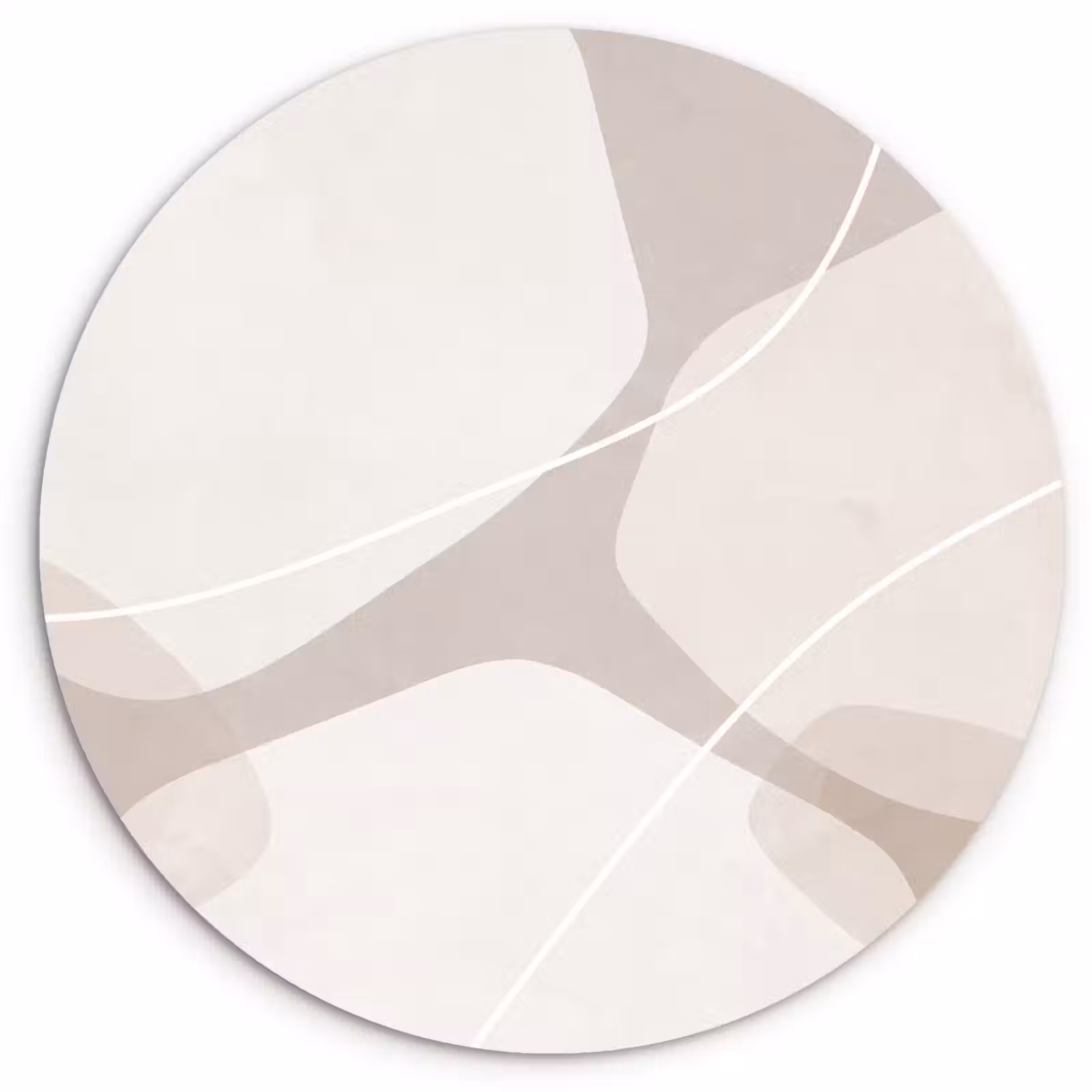 round wall art - Abstract - Shapes - Beige - Abstract - Vormen - Beige Wandcirkel kunststof plaat 5mm dik klein