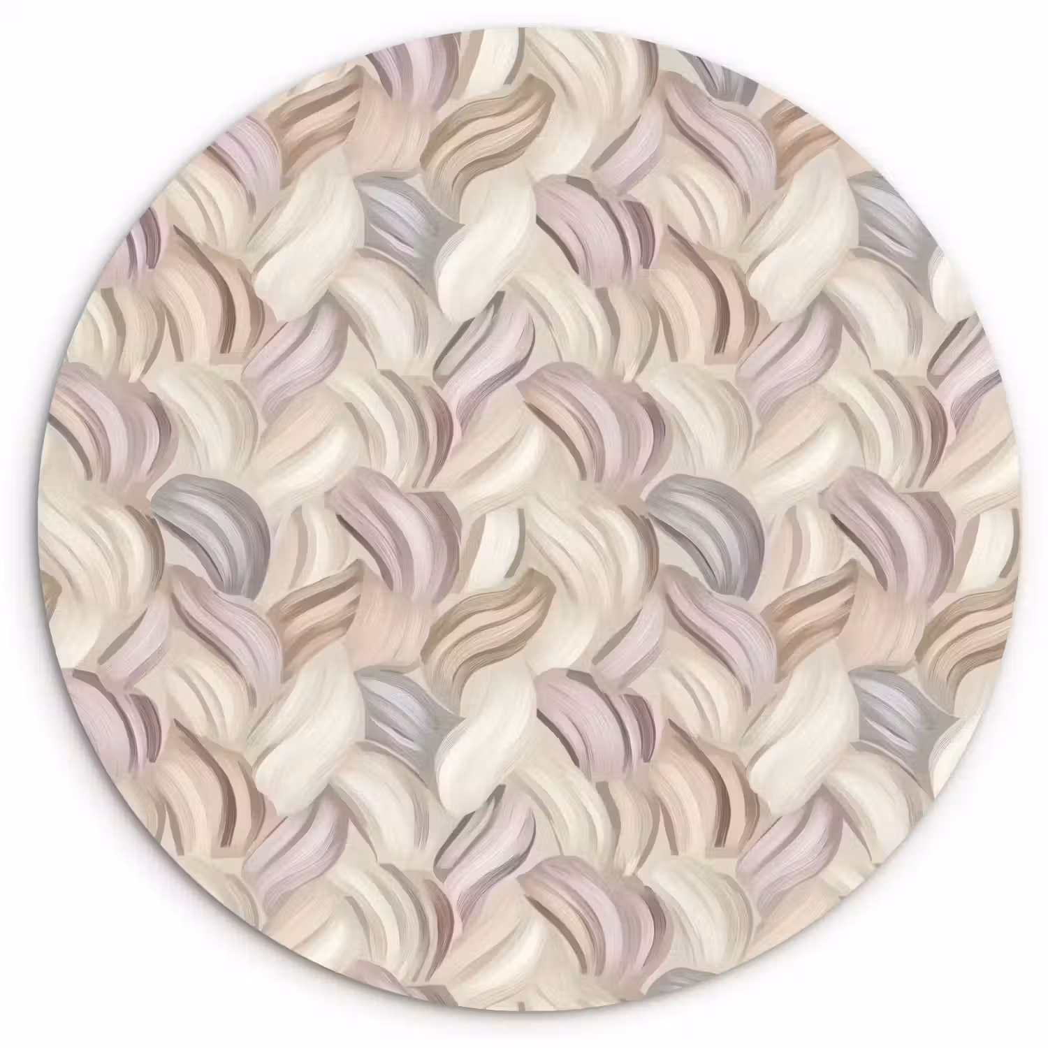 Abstract - Golvend - Pastel Wandcirkel kunststof plaat 5mm dik klein 188 -3d