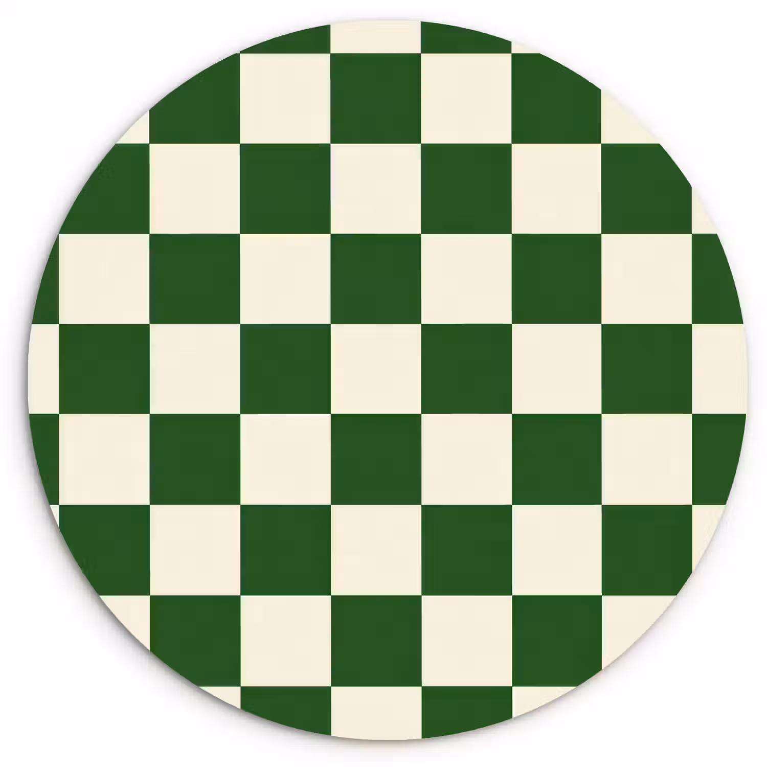 Schaakbord - Patroon - Groen Wandcirkel kunststof plaat 5mm dik klein 188 -3d