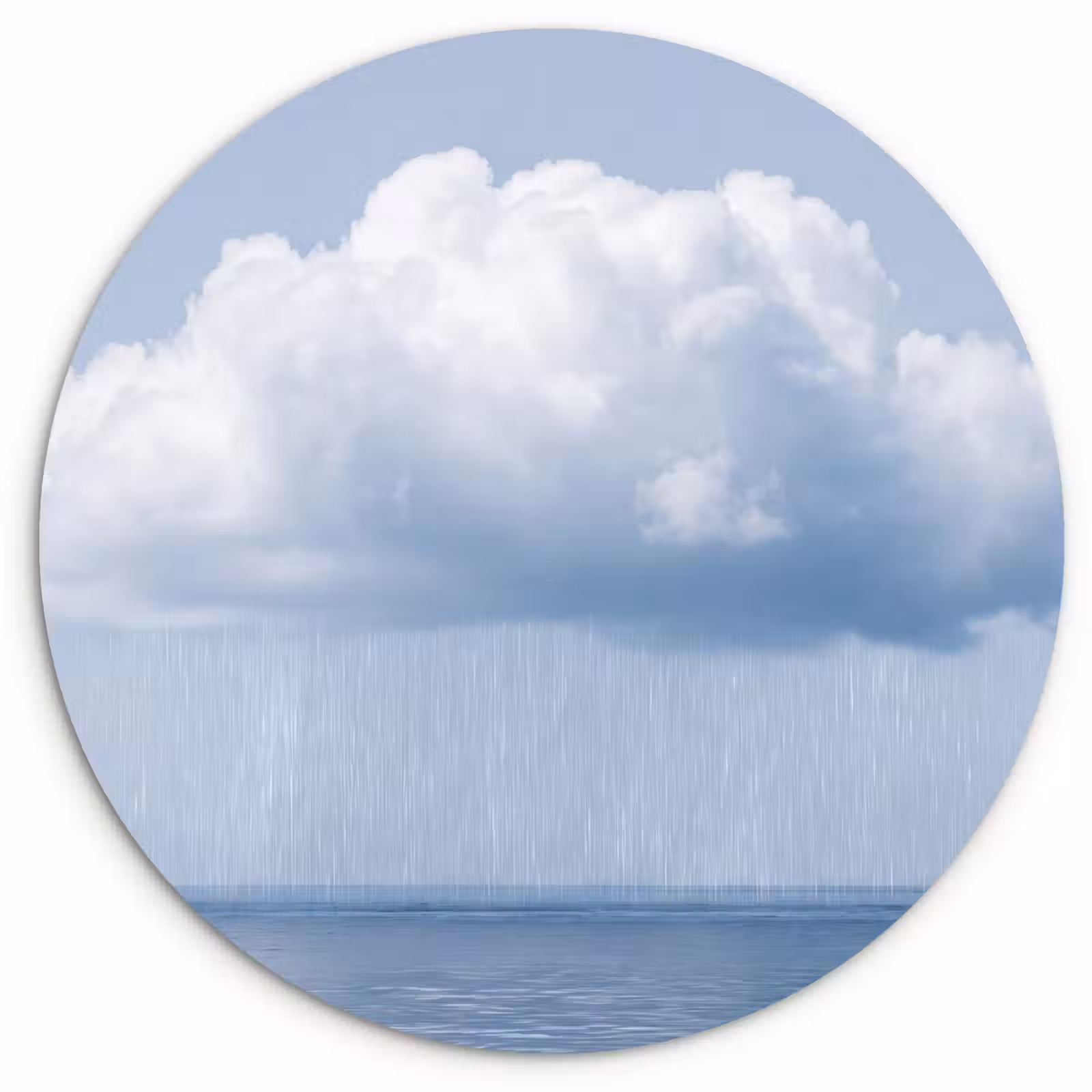 round wall art - Cloud - Rain - Nature - Wolk - Regen - Natuur Wandcirkel kunststof plaat 5mm dik klein