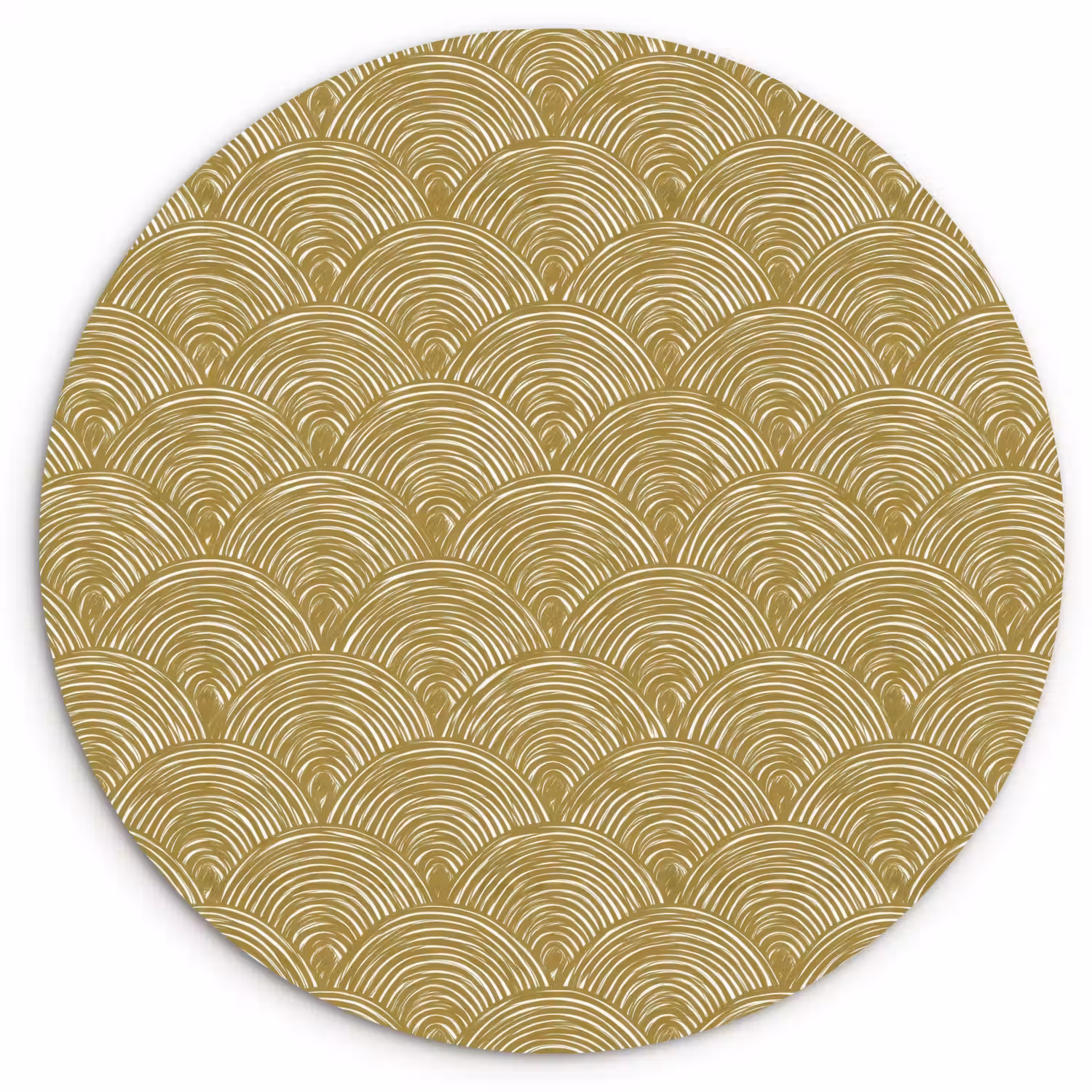 Waaier - Geometrisch - Groen Wandcirkel kunststof plaat 5mm dik klein 188 -3d