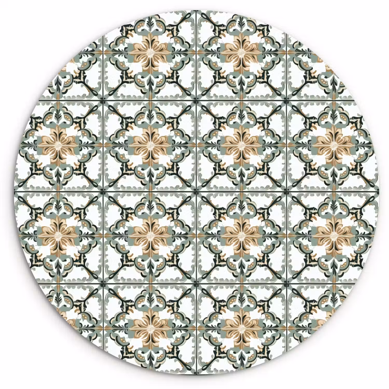 Floraal - Verweerd - Keurrijk Wandcirkel kunststof plaat 5mm dik klein 188 -3d