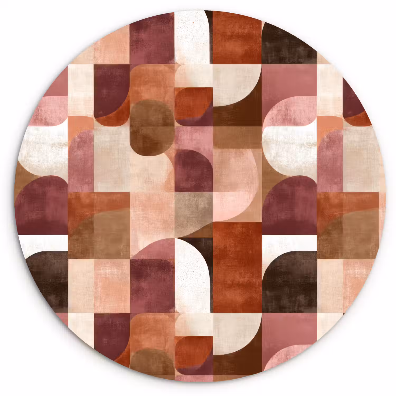 Geometrie - Modern - Retro Wandcirkel kunststof plaat 5mm dik klein 188 -3d