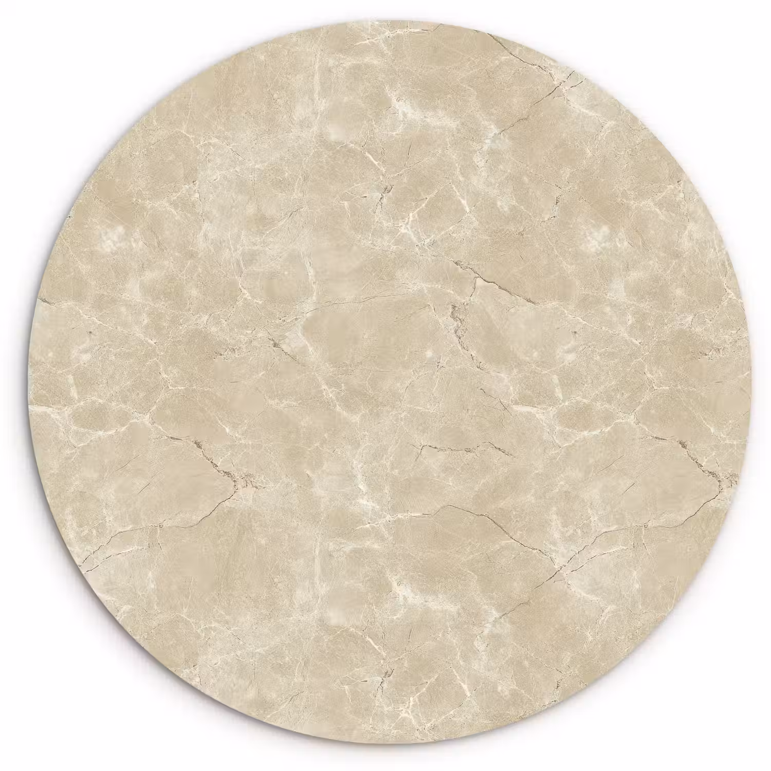 Lichtbeige - Marmer - Diffusie adering Wandcirkel kunststof plaat 5mm dik klein 188 -3d