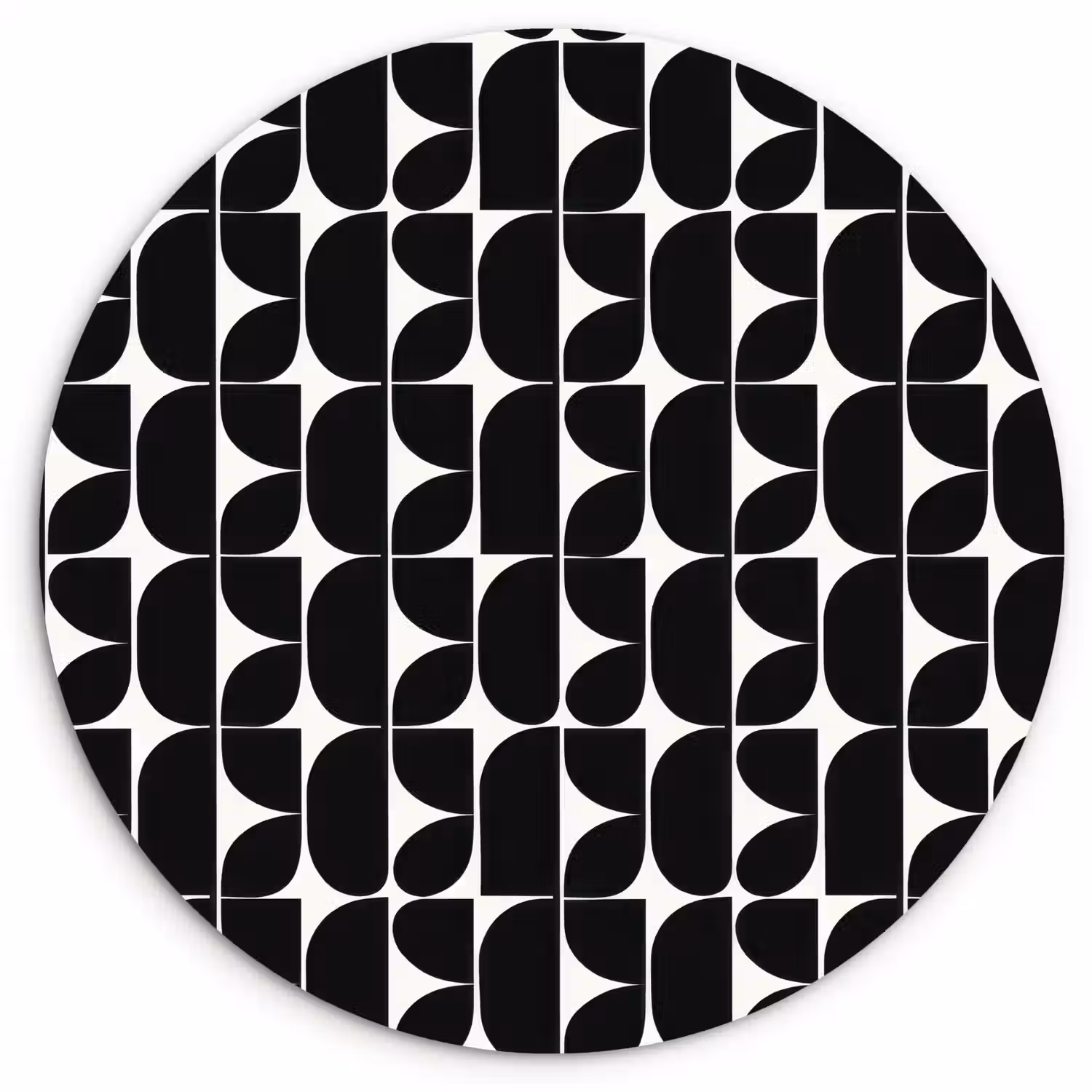 Modern - Geometrisch - Zwart Wandcirkel kunststof plaat 5mm dik klein 188 -3d