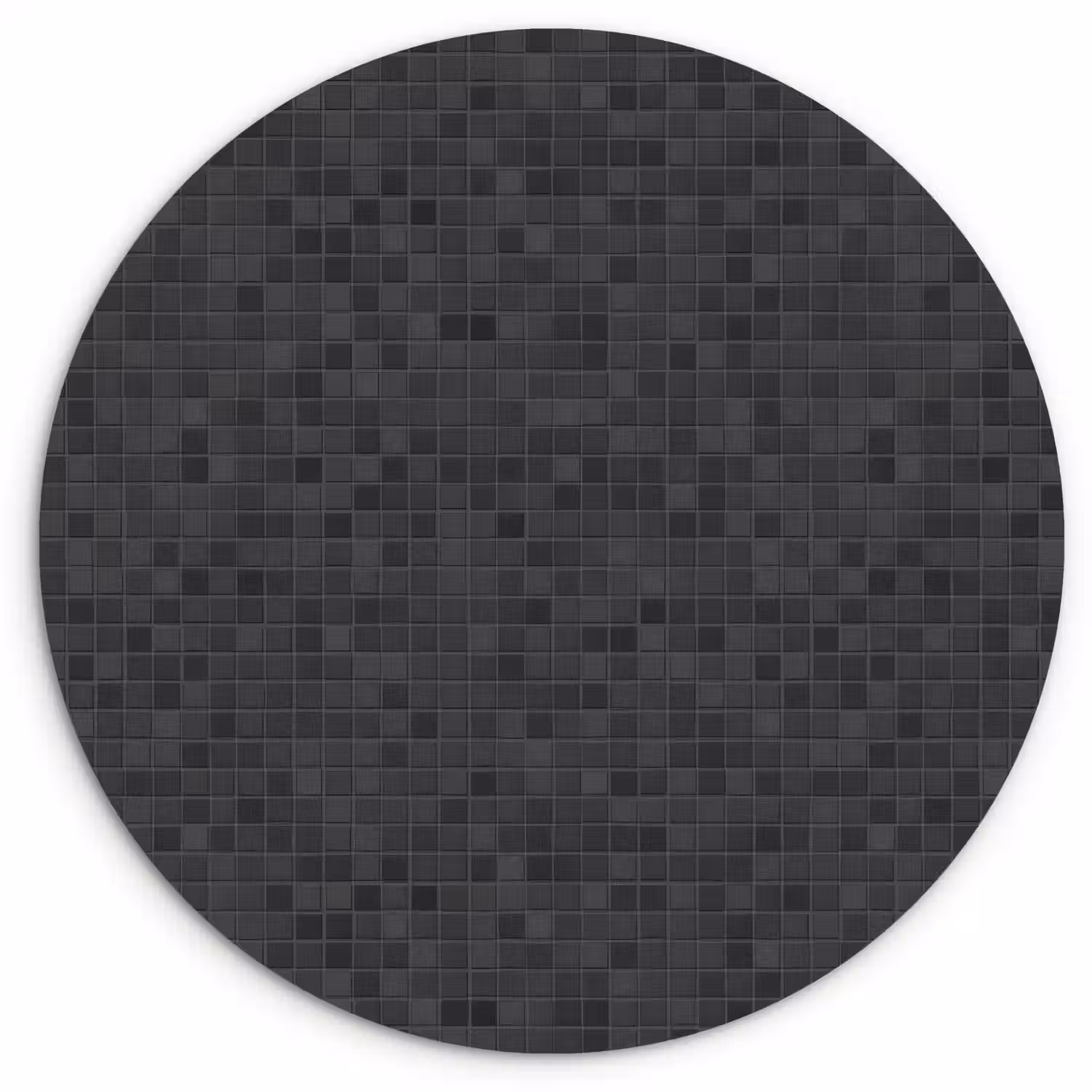 Mozaïek - Patroon - Zwart Wandcirkel kunststof plaat 5mm dik klein 188 -3d