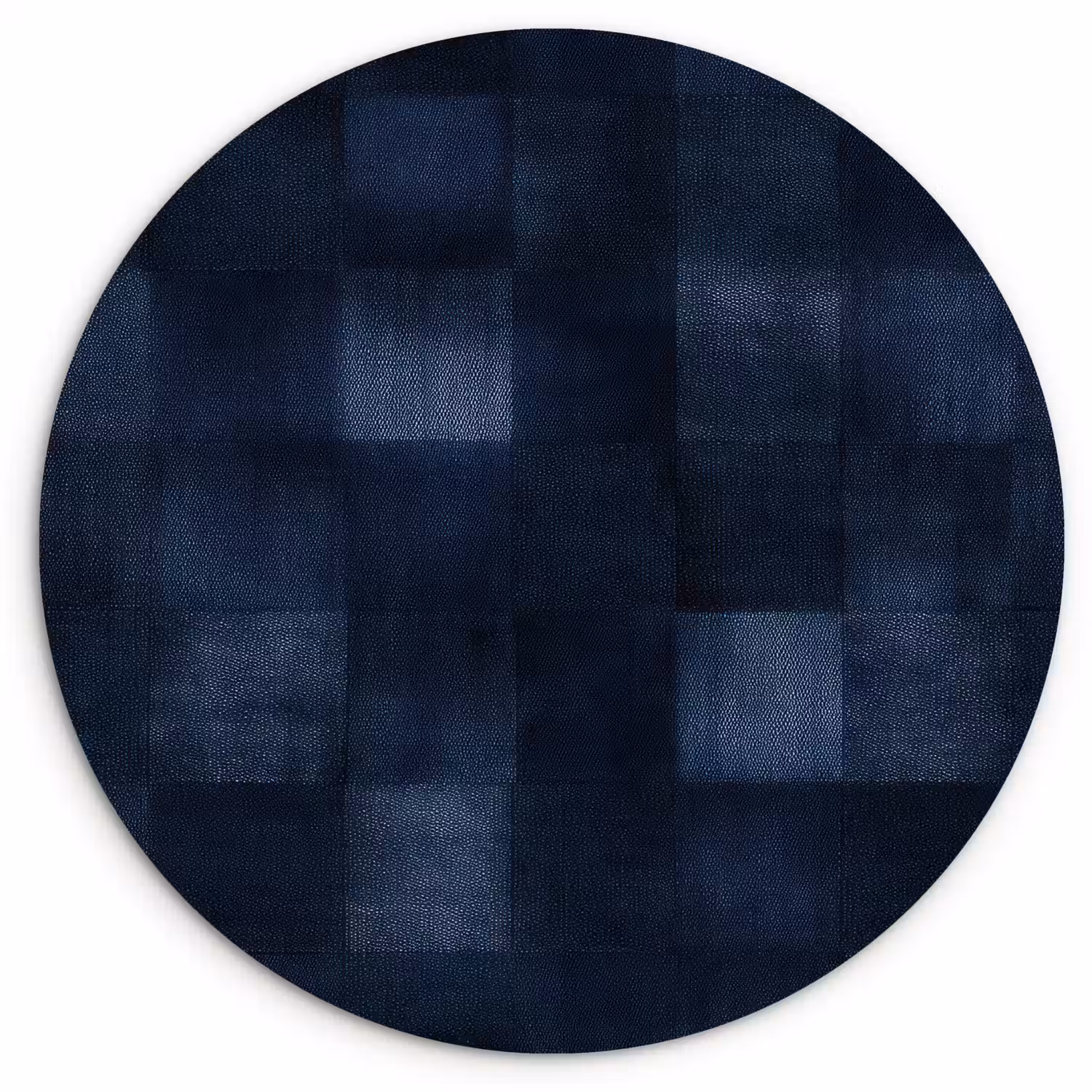 Patroon - Ruit - Marineblauw Wandcirkel kunststof plaat 5mm dik klein 188 -3d