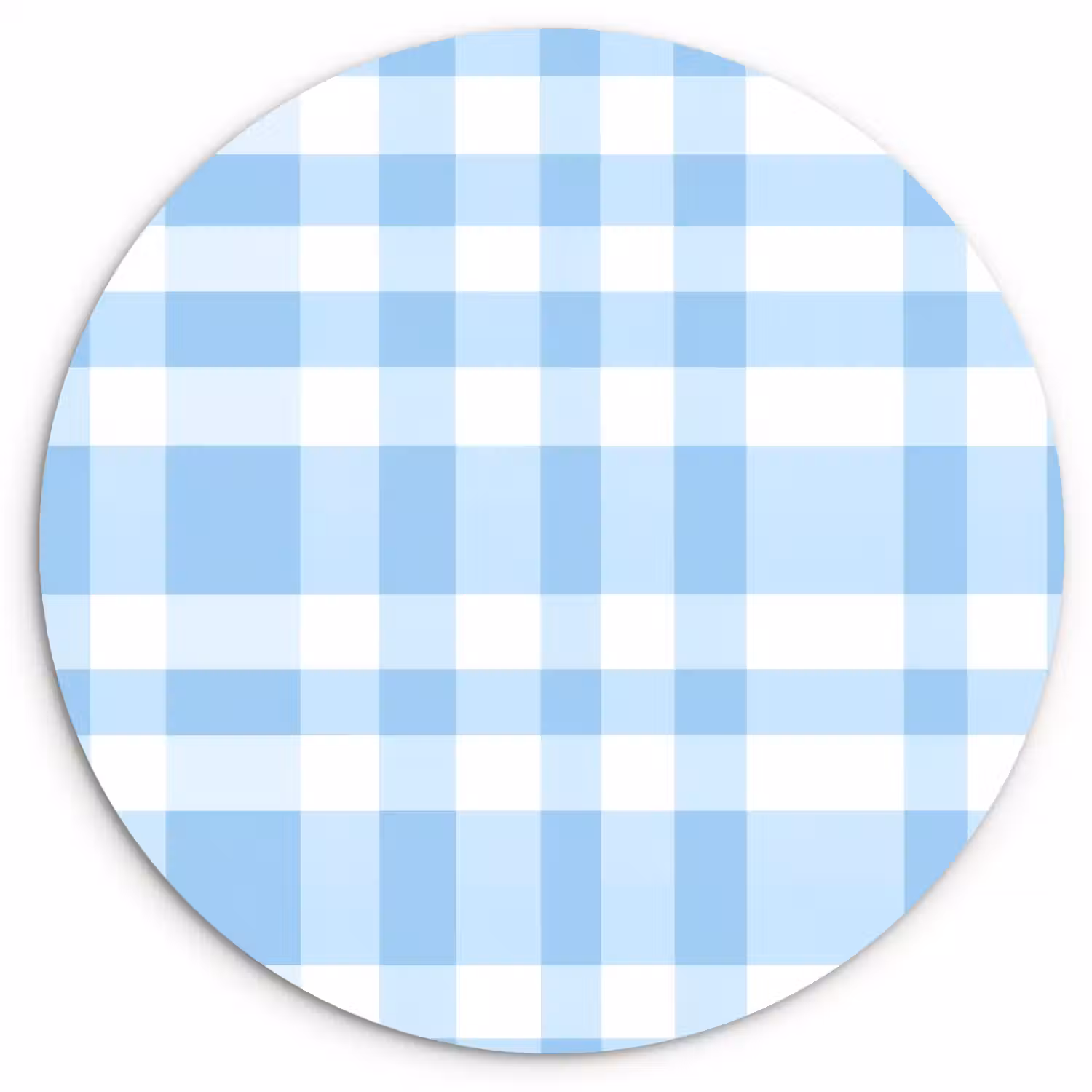 Ruit - Patroon - Blauw Wandcirkel kunststof plaat 5mm dik klein 188 -3d