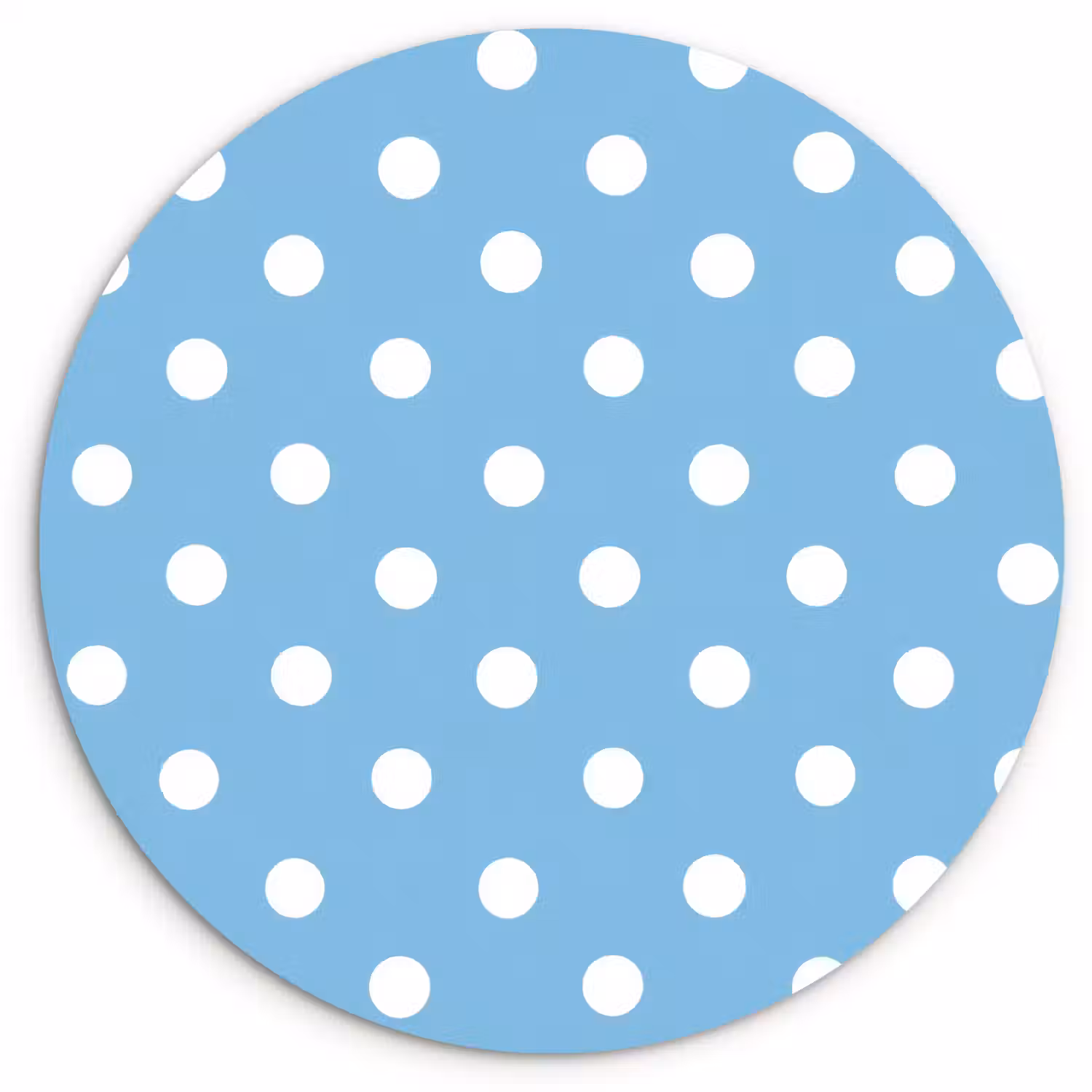 Polka - Dots - Blauw Wandcirkel kunststof plaat 5mm dik klein 188 -3d