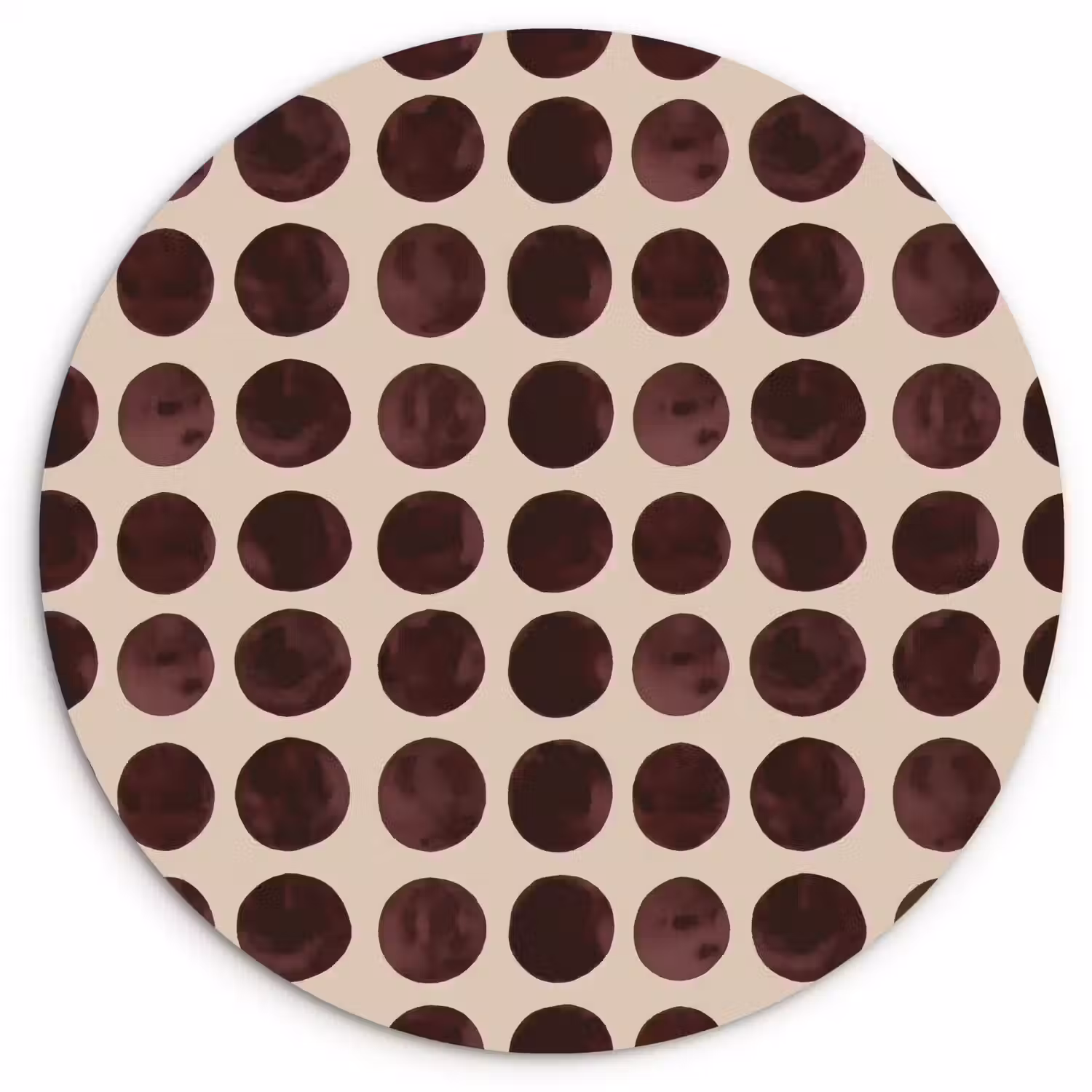 Stippen - Patroon - Bruin Wandcirkel kunststof plaat 5mm dik klein 188 -3d