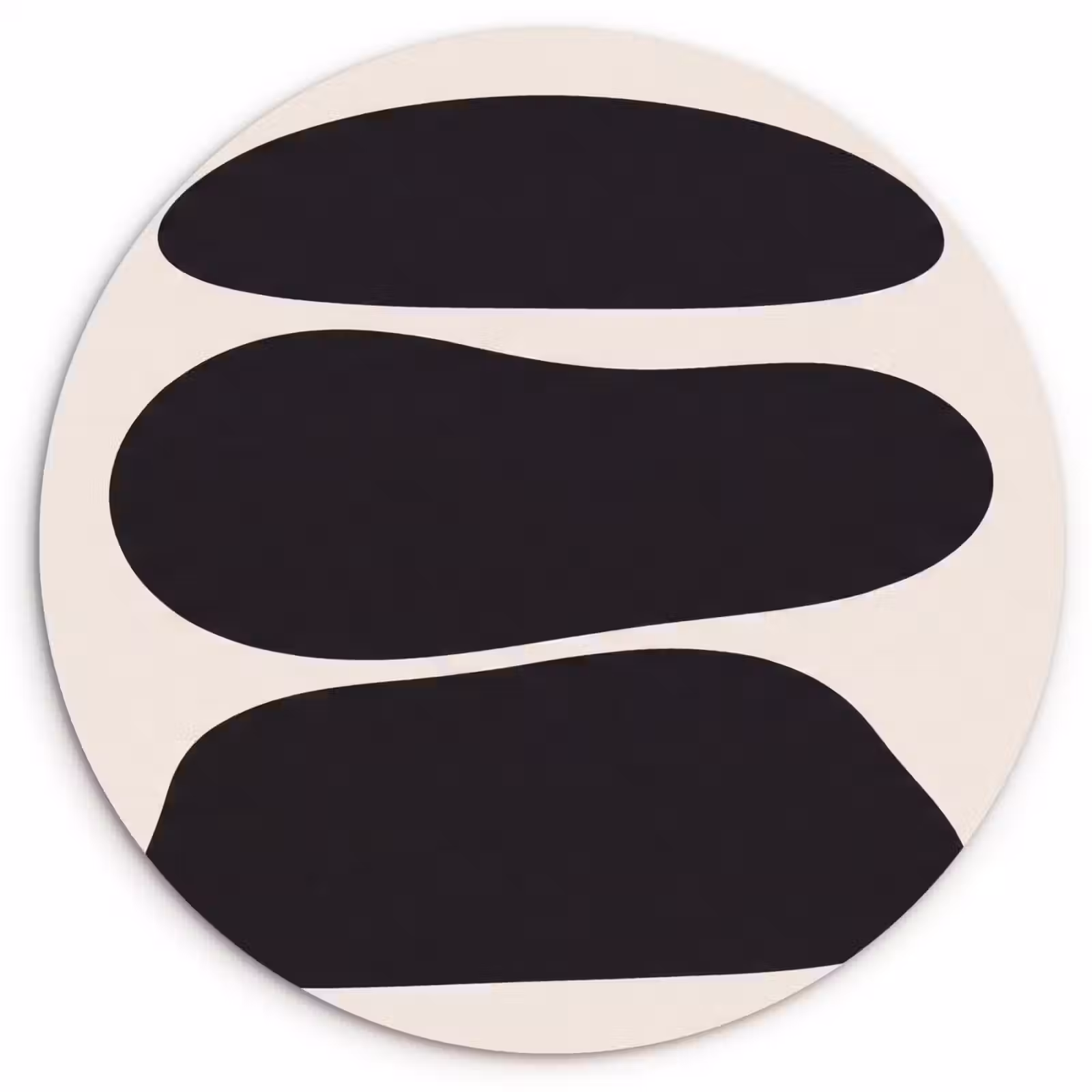 round wall art - Shapes - Organic - Black - Vormen - Organisch - Zwart Wandcirkel kunststof plaat 5mm dik klein