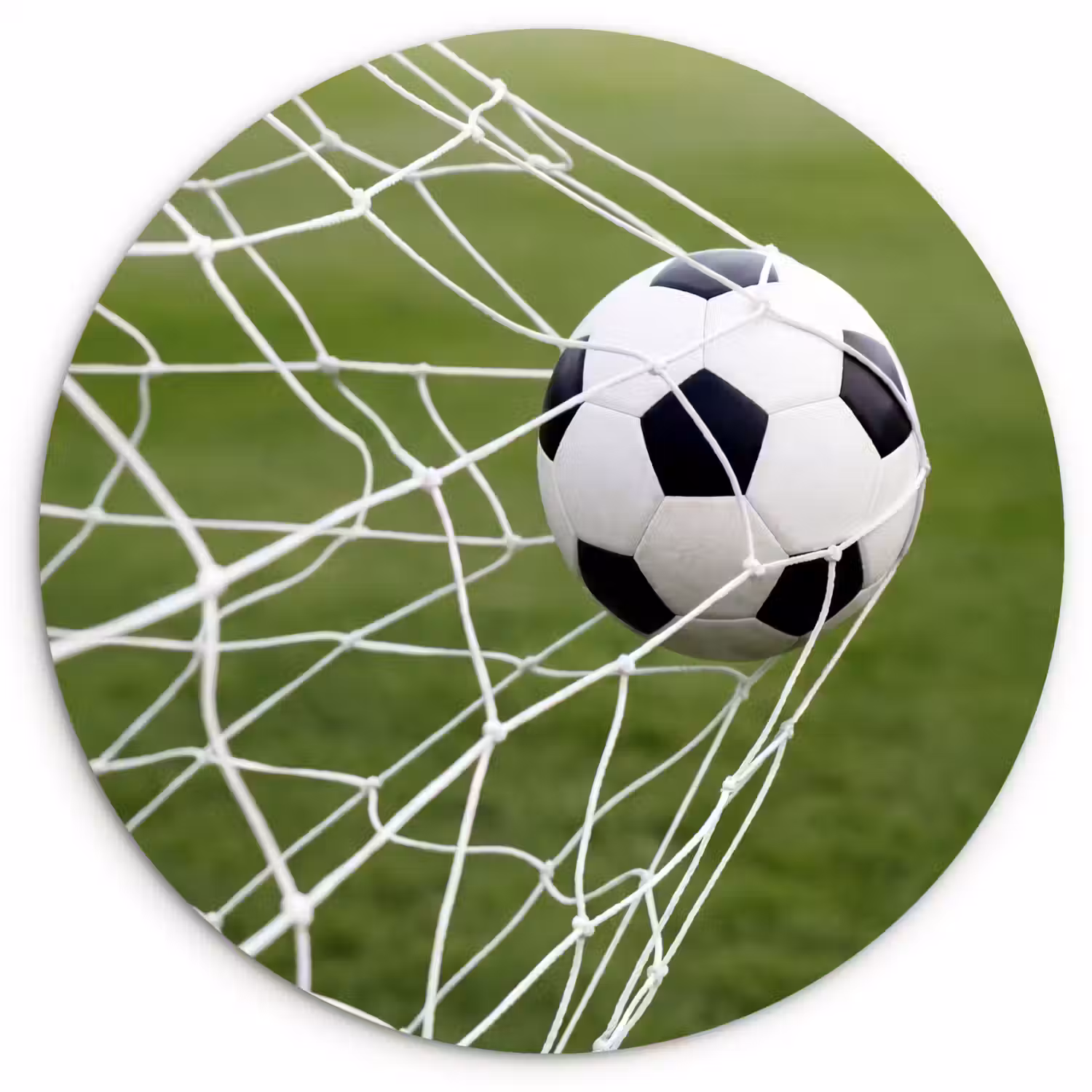 Voetbal - Goal - Net - Sport Wandcirkel kunststof plaat 5mm dik klein -3d
