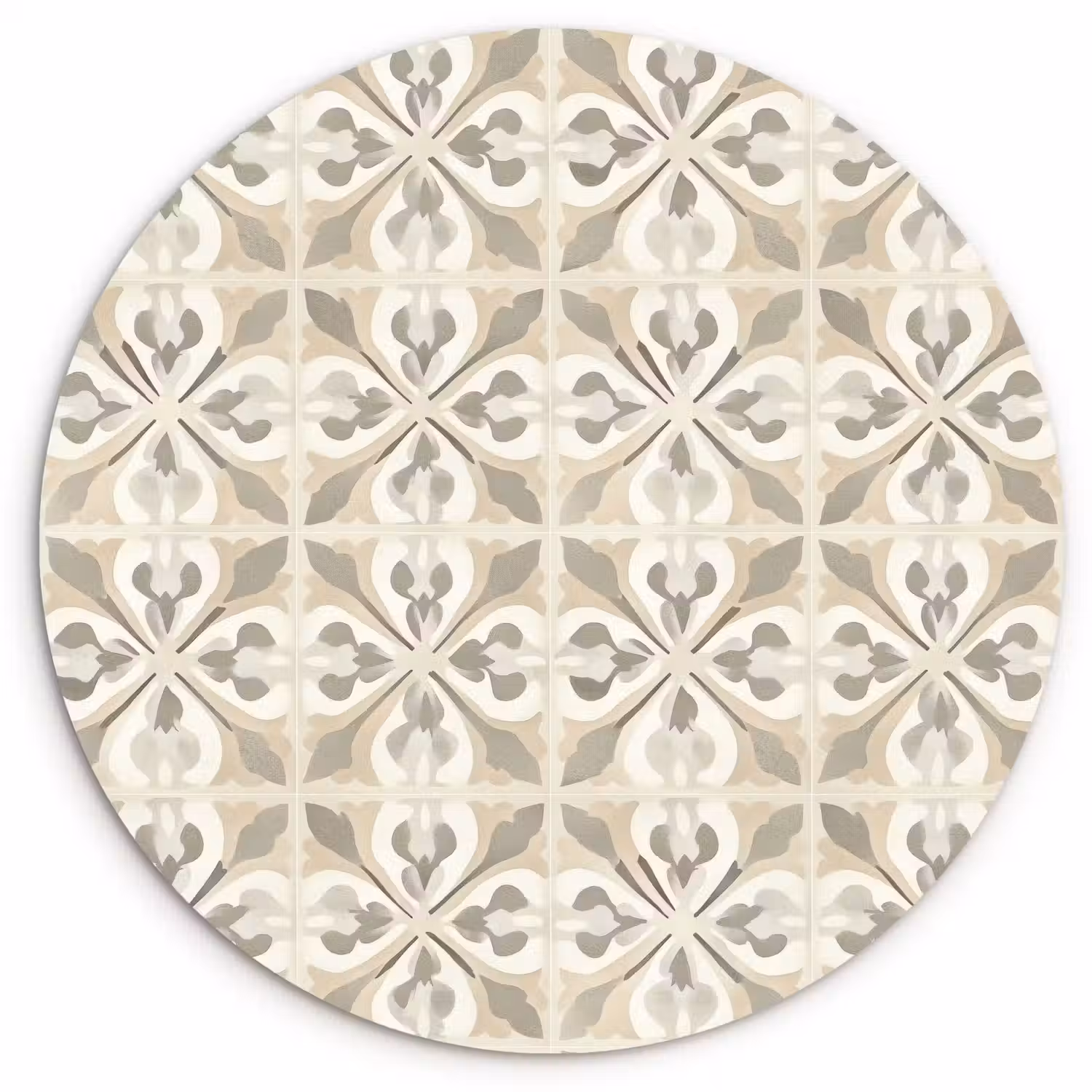 Tegel - Motief - Beige Wandcirkel kunststof plaat 5mm dik klein 188 -3d