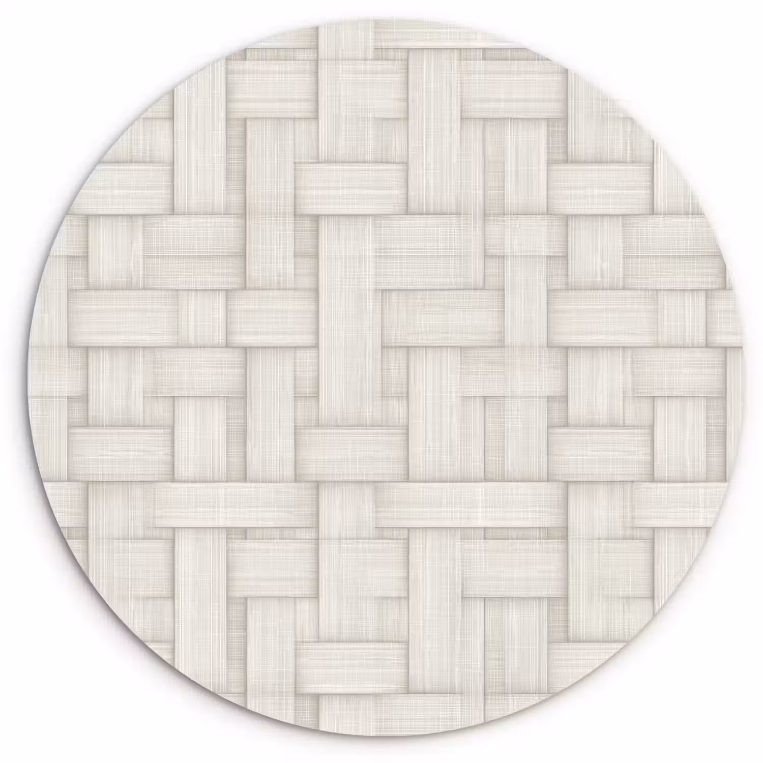 Vlechtwerk - Banen - Beige Wandcirkel kunststof plaat 5mm dik klein 188 -3d