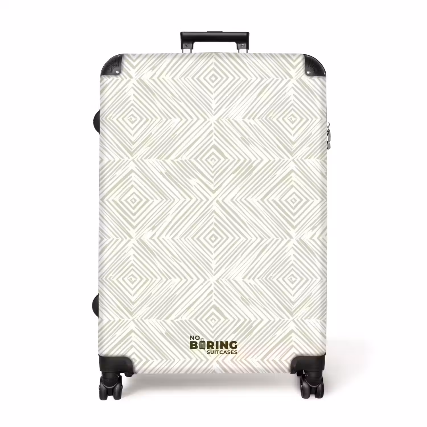Abstract - Ruiten - Beige NBS - Handbagage koffer - Volwassenen Unisex middel -productfoto_recht