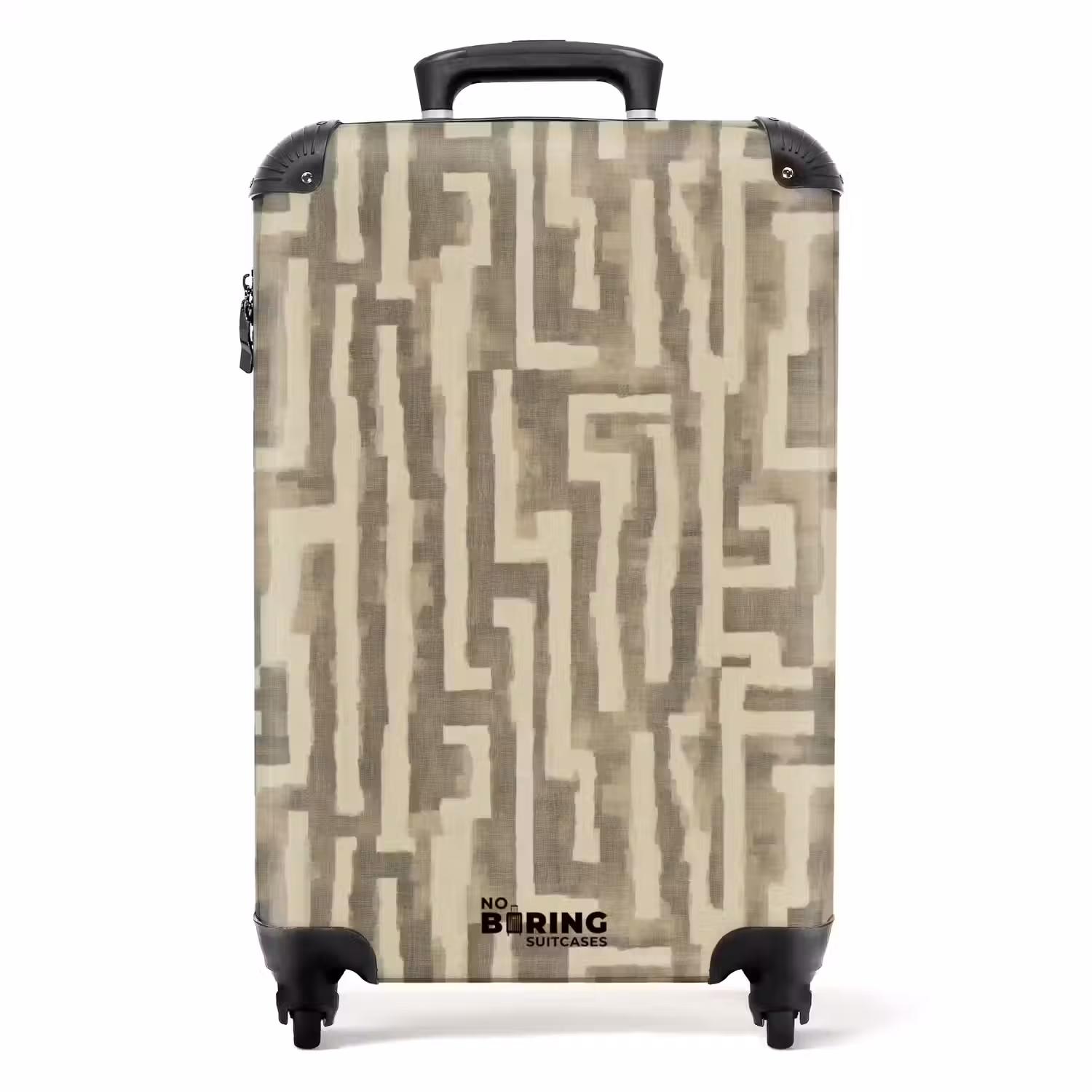 Abstract - Geometrisch - Groen NBS - Handbagage koffer - Volwassenen Unisex middel -productfoto_recht