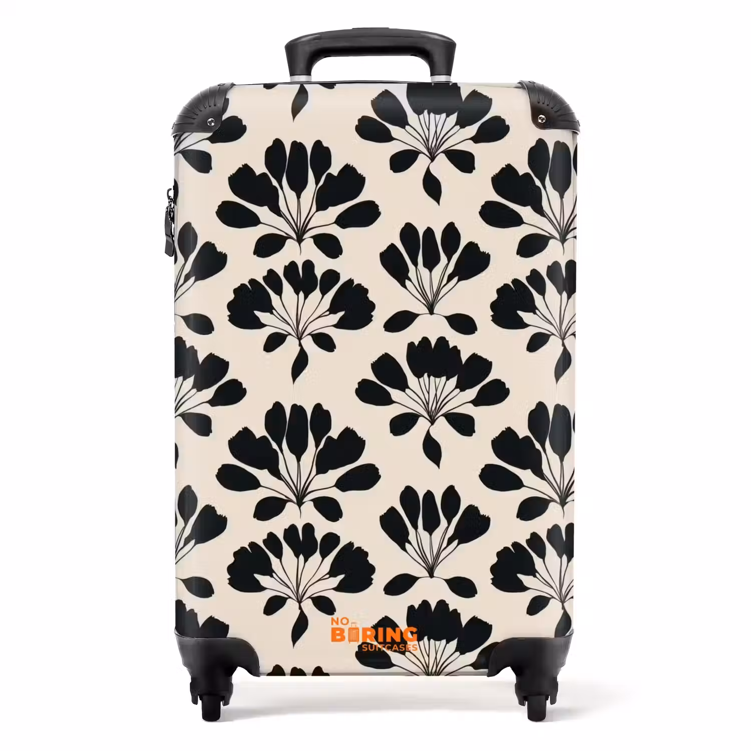 Abstract - Patroon - Zwart NBS - Handbagage koffer - Volwassenen Unisex middel -productfoto_recht