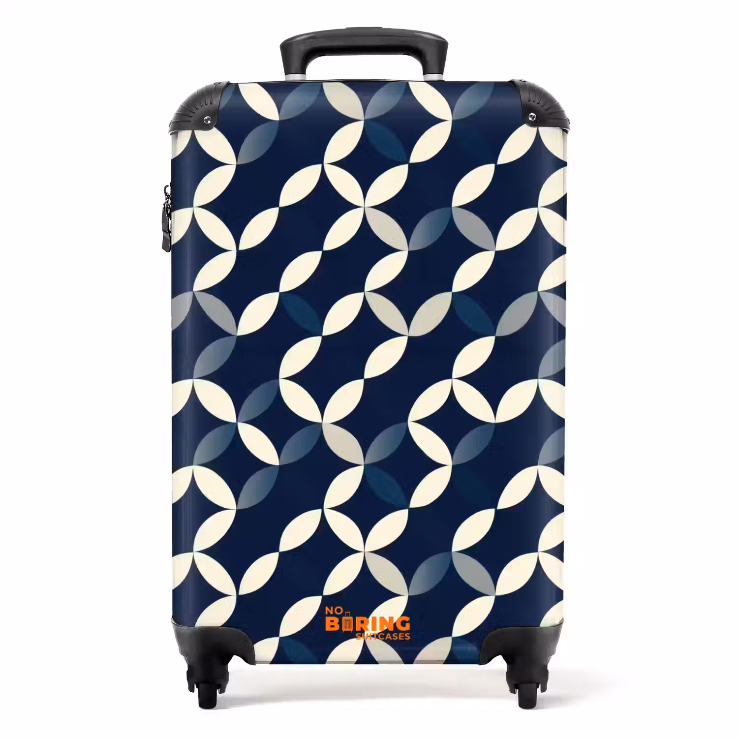 Abstract - Patroon - Blauw NBS - Handbagage koffer - Volwassenen Unisex middel -productfoto_recht