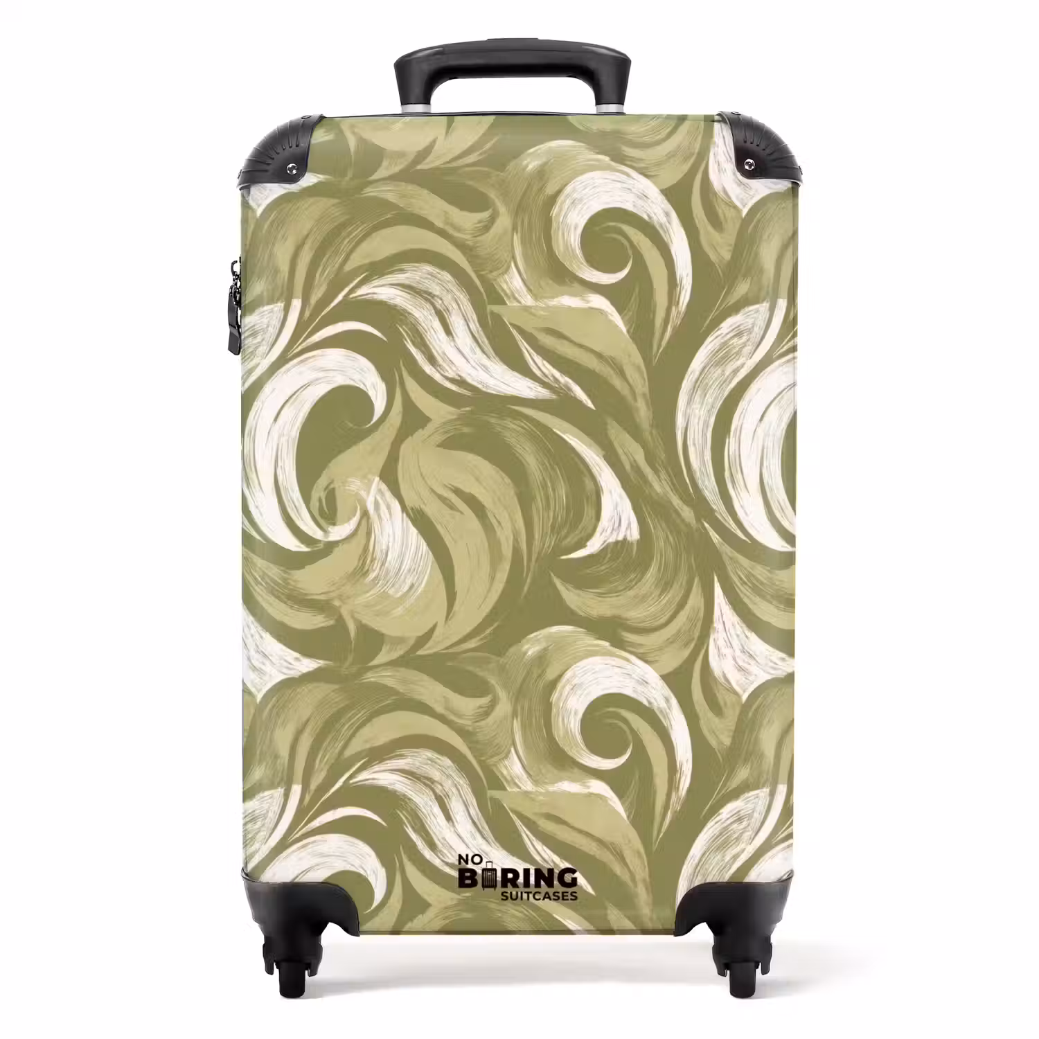 Abstract - Textuur - Groen NBS - Handbagage koffer - Volwassenen Unisex middel -productfoto_recht