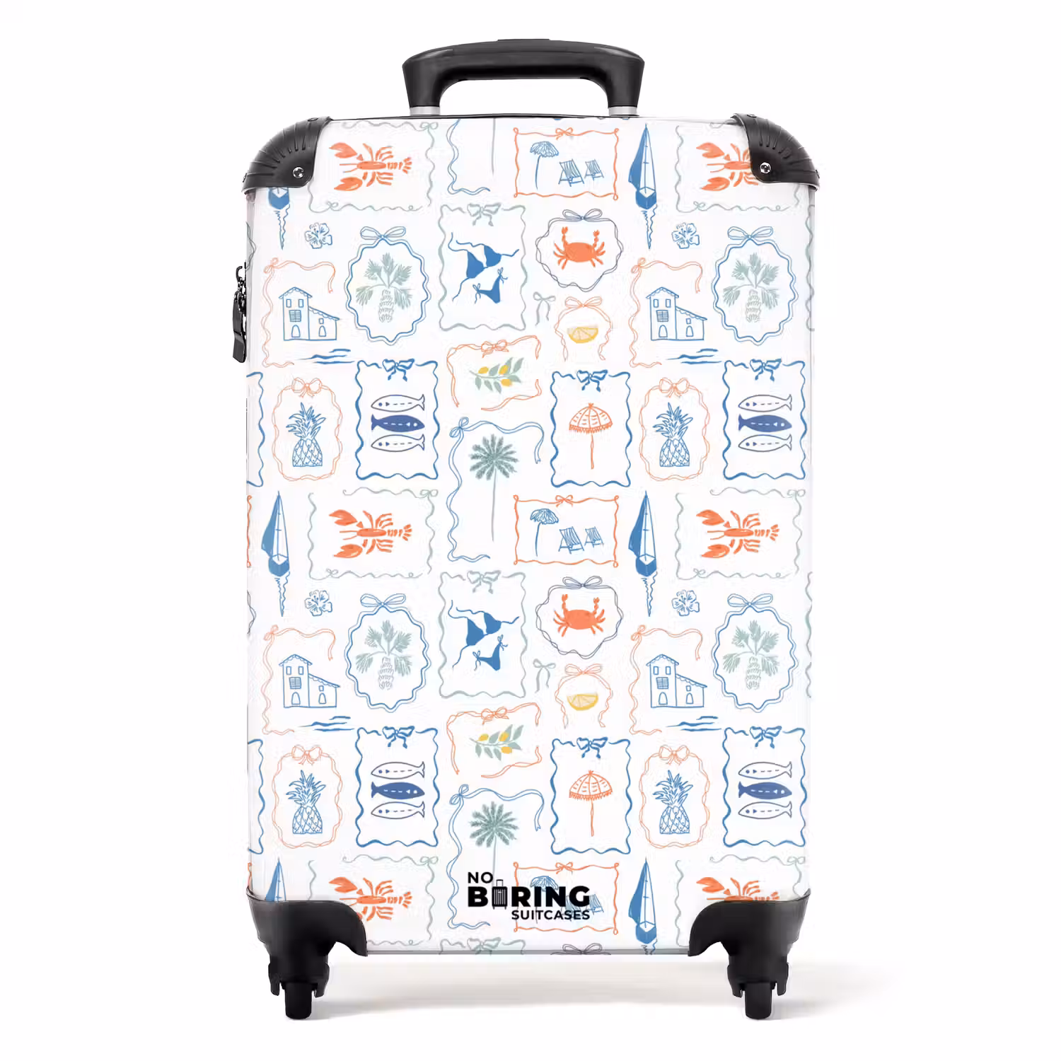 Bikini strand print kleurrijk NBS - Handbagage koffer - Volwassenen Unisex middel -productfoto_recht