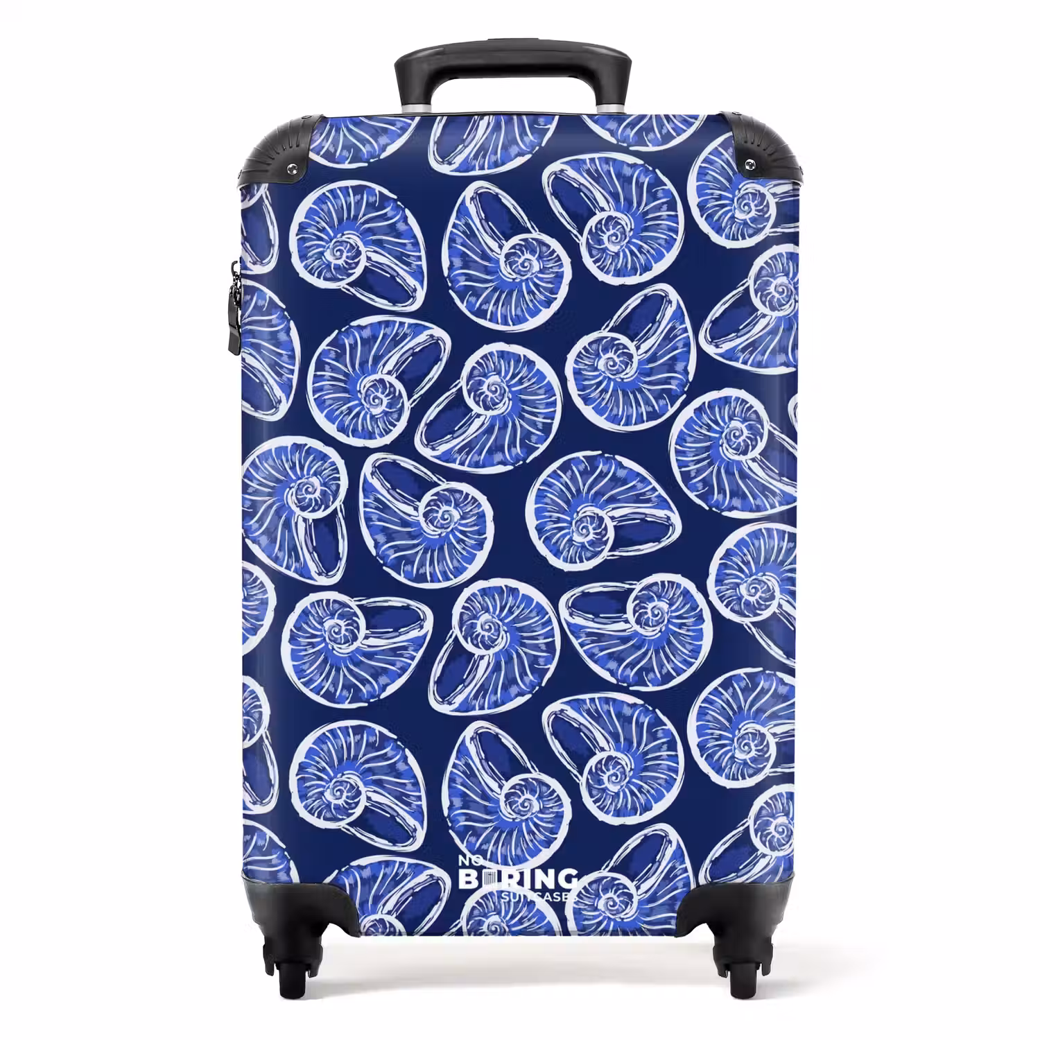 Blauwe schelpen patroon NBS - Handbagage koffer - Volwassenen Unisex middel -productfoto_recht