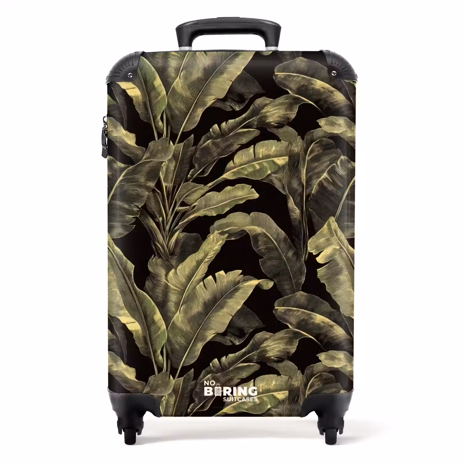 Botanisch - Bladeren - Groen NBS - Handbagage koffer - Volwassenen Unisex middel -productfoto_recht