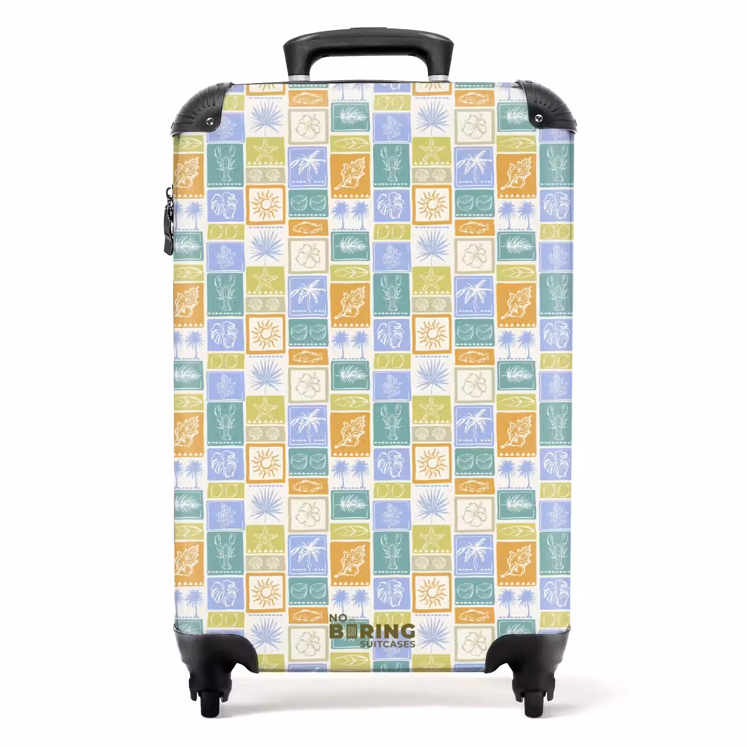 Vrolijke zomer illustraties NBS - Handbagage koffer - Volwassenen Unisex middel -productfoto_recht